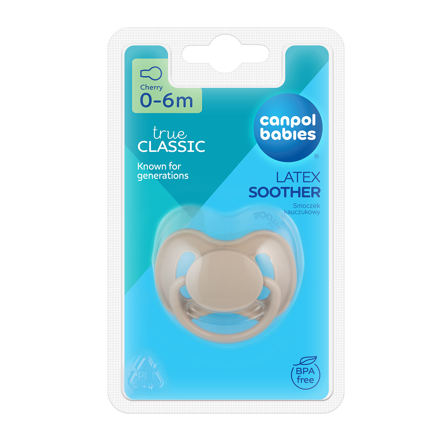 Canpol babies Cumlík kaučukový čerešnička NUDE béžový 0-6 m