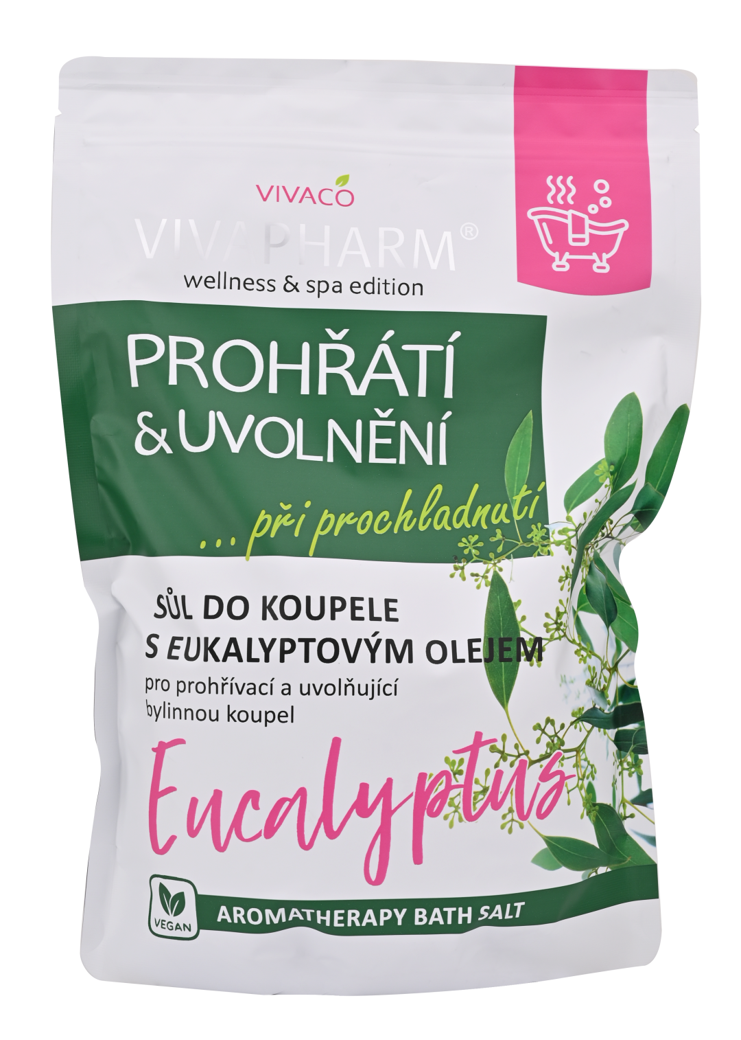 VIVAPHARM Sůl do koupele Prohřátí a Uvolnění 1000 g
