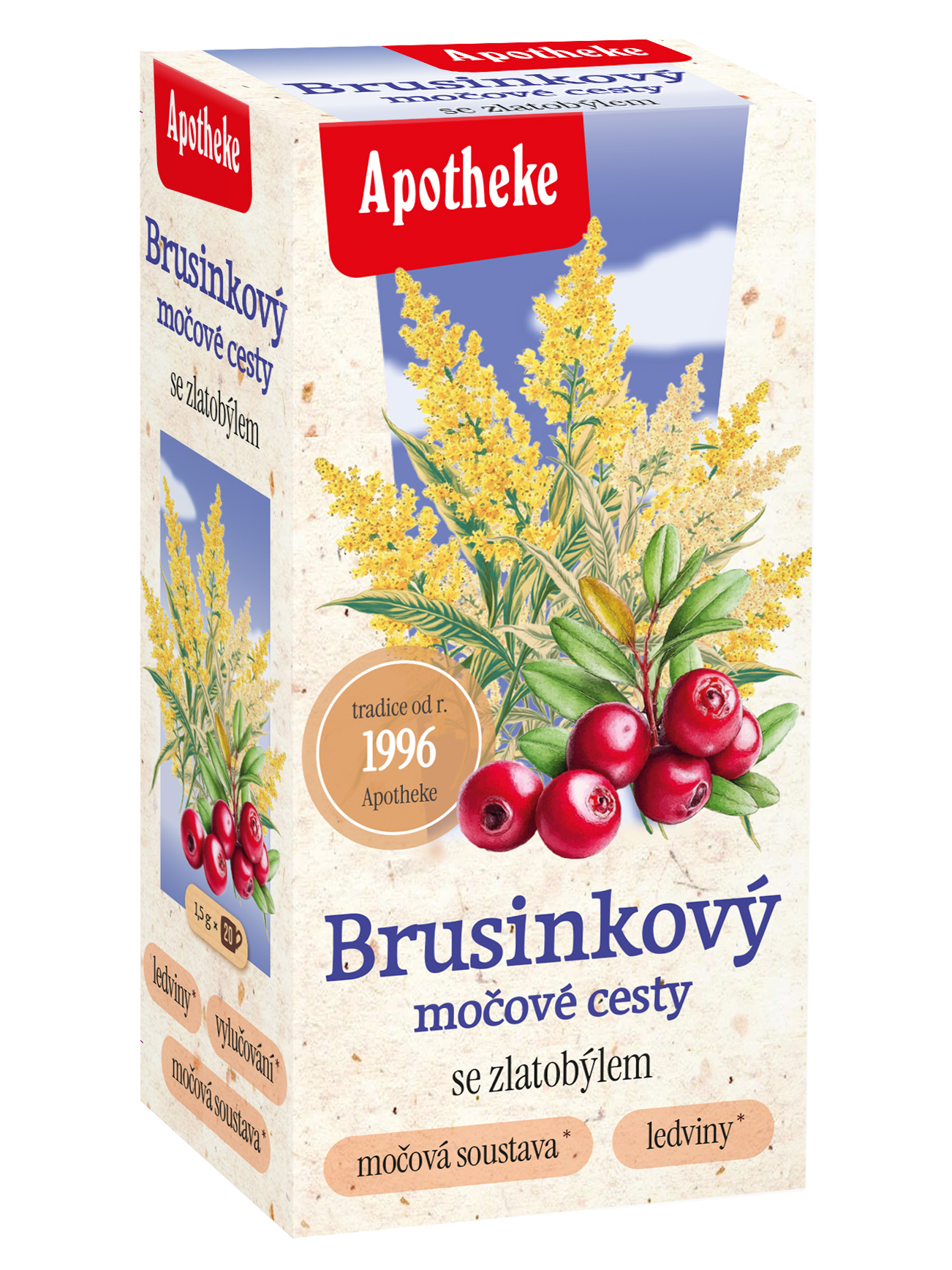 APOTHEKE čaj Urologický s brusinkou 20 x 1.5 g