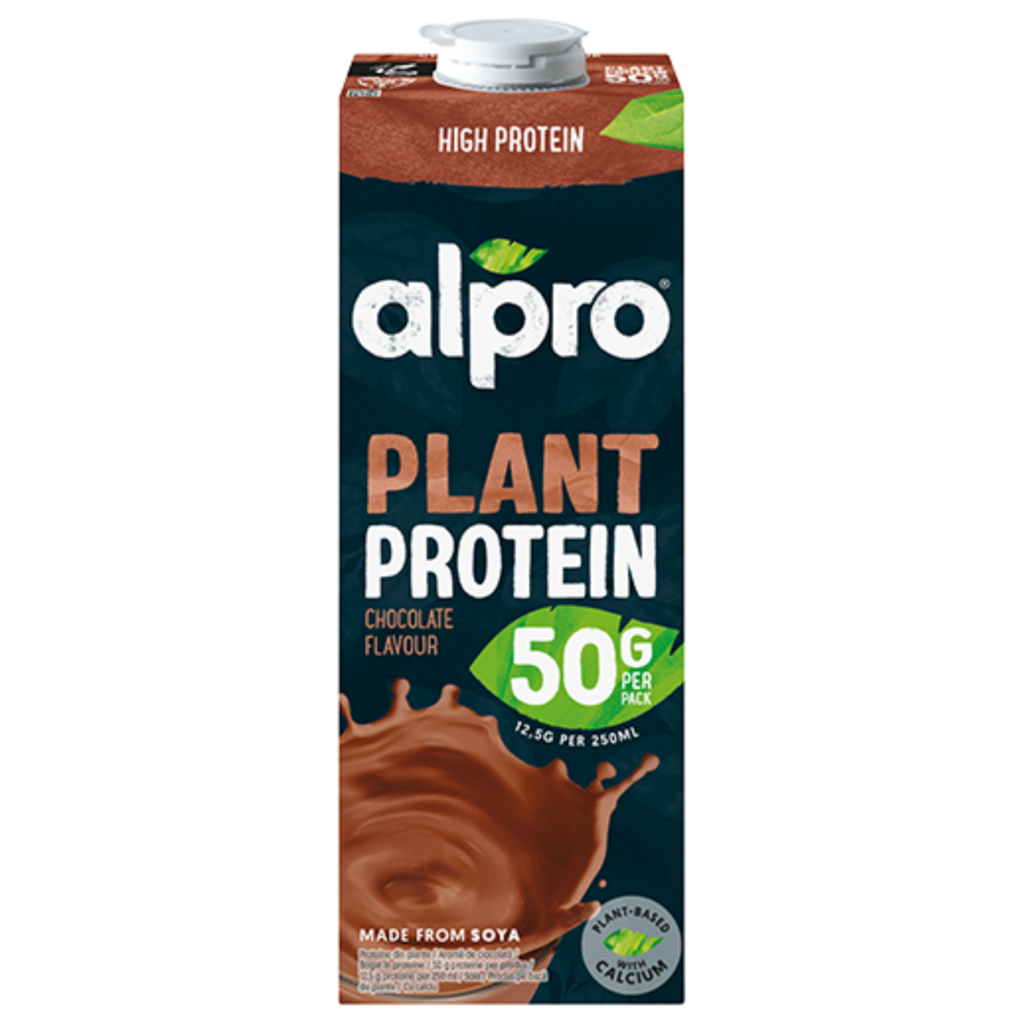Fotografie Alpro High Protein sójový nápoj s čokoládovou příchutí 1 l