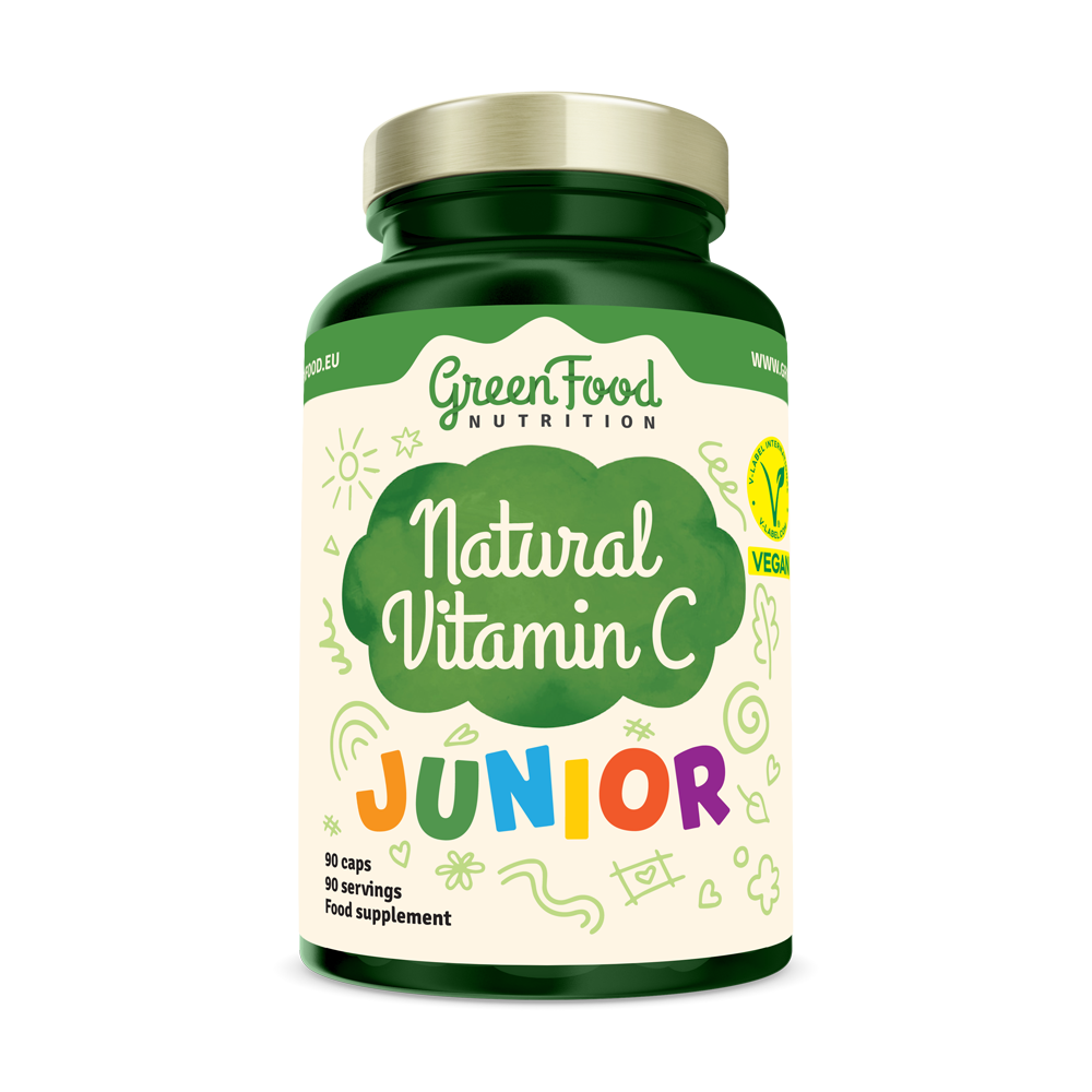 Fotografie GREENFOOD NUTRITION Junior Natural Vitamin C 90 kapslí