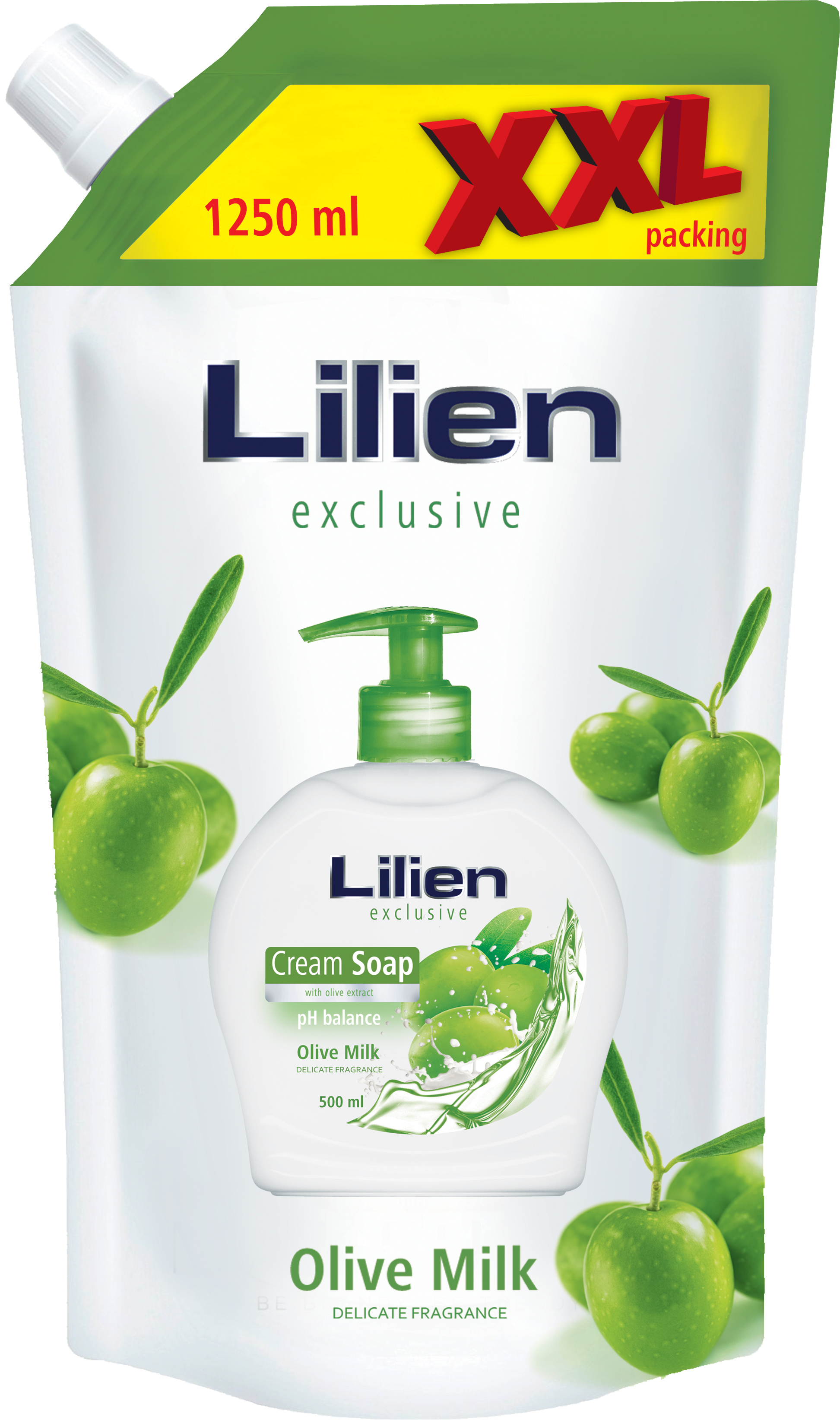 LILIEN tekuté mýdlo duopack Olive Milk XXL 1250 ml