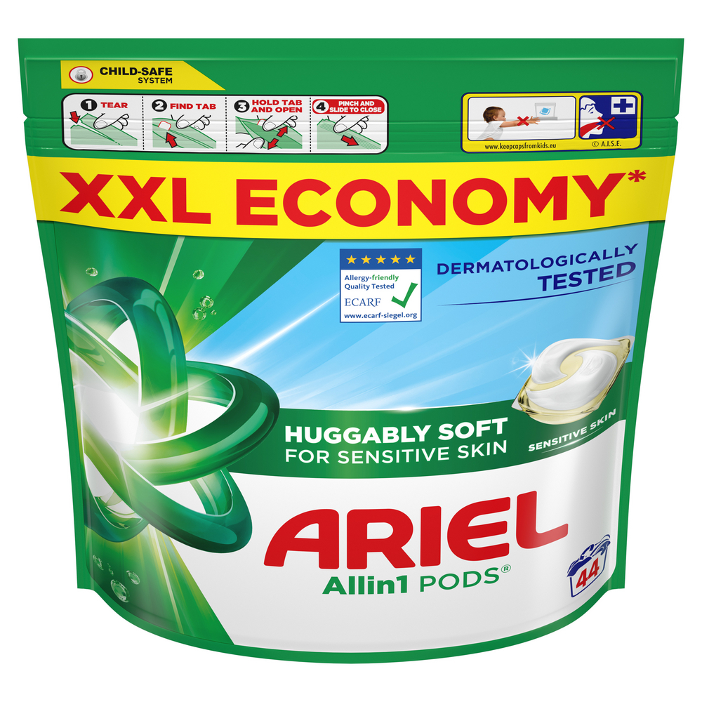 ARIEL Allin1 PODS, Sensitive, kapsle na praní 44 kapslí