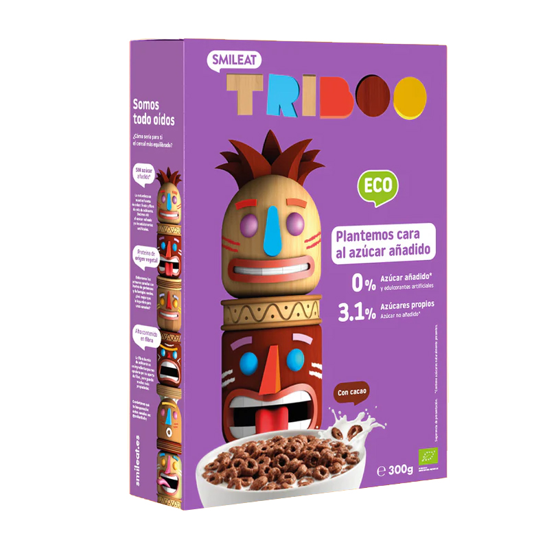 SMILEAT BIO cereální kakaové kroužky bez přidaného cukru 300 g