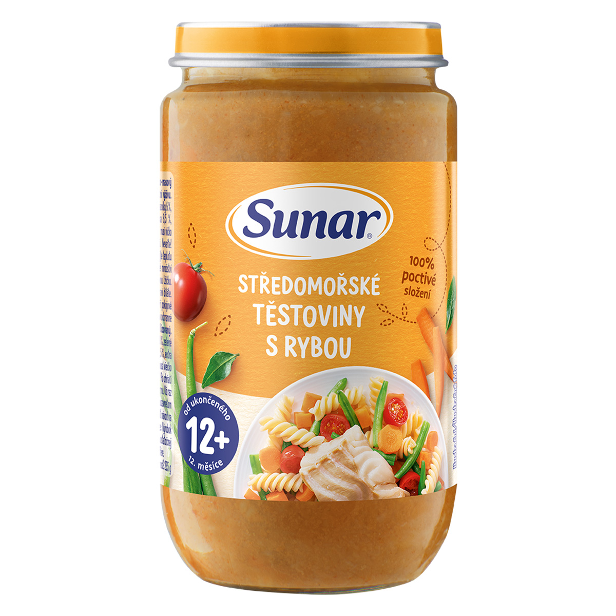 SUNAR Příkrm středomořské těstoviny s rybou 12m+, 235 g