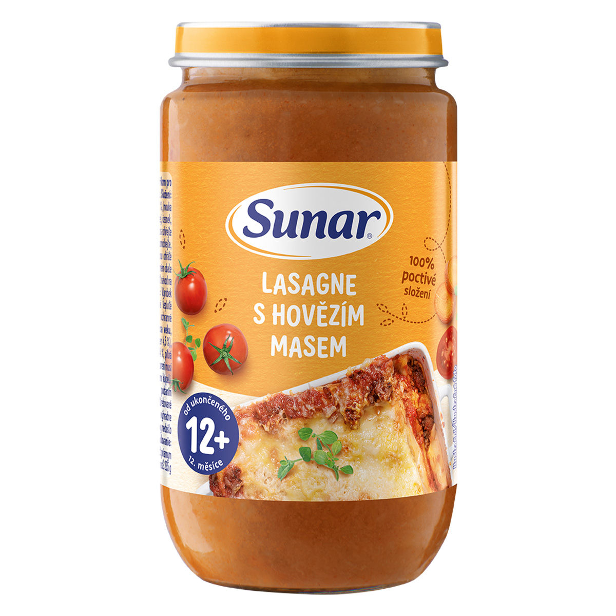 SUNAR Příkrm lasagne s hovězím masem 12m+, 235 g