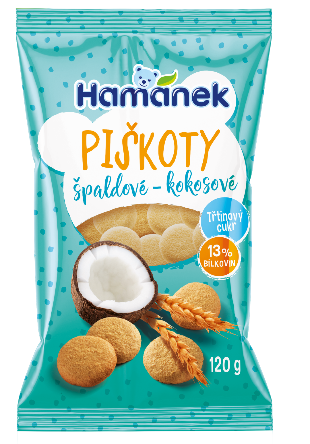 HAMÁNEK Špaldové piškoty s kokosem 120 g