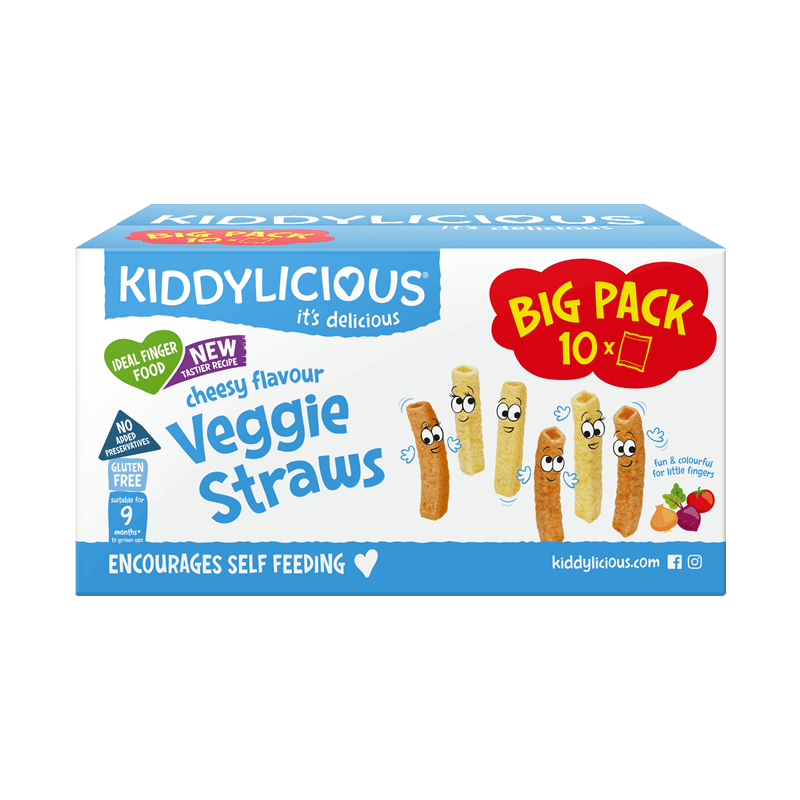 Fotografie KIDDYLICIOUS Tyčinky zeleninové se sýrovou příchutí box 10 x 12 g