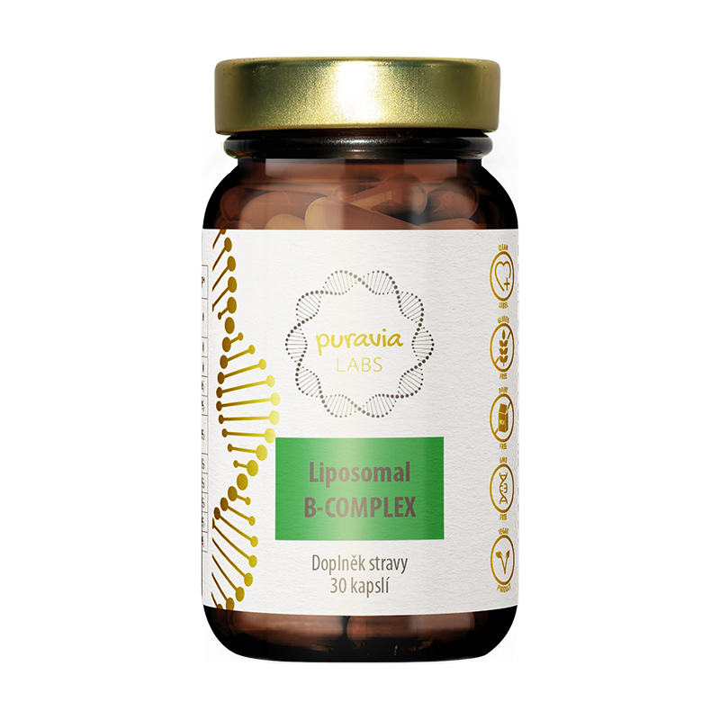 PURAVIA LABS Liposomální B-komplex, 30 kapslí