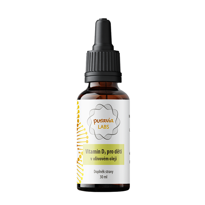 PURAVIA LABS Vitamín D3 pro děti v olivovém oleji 30 ml