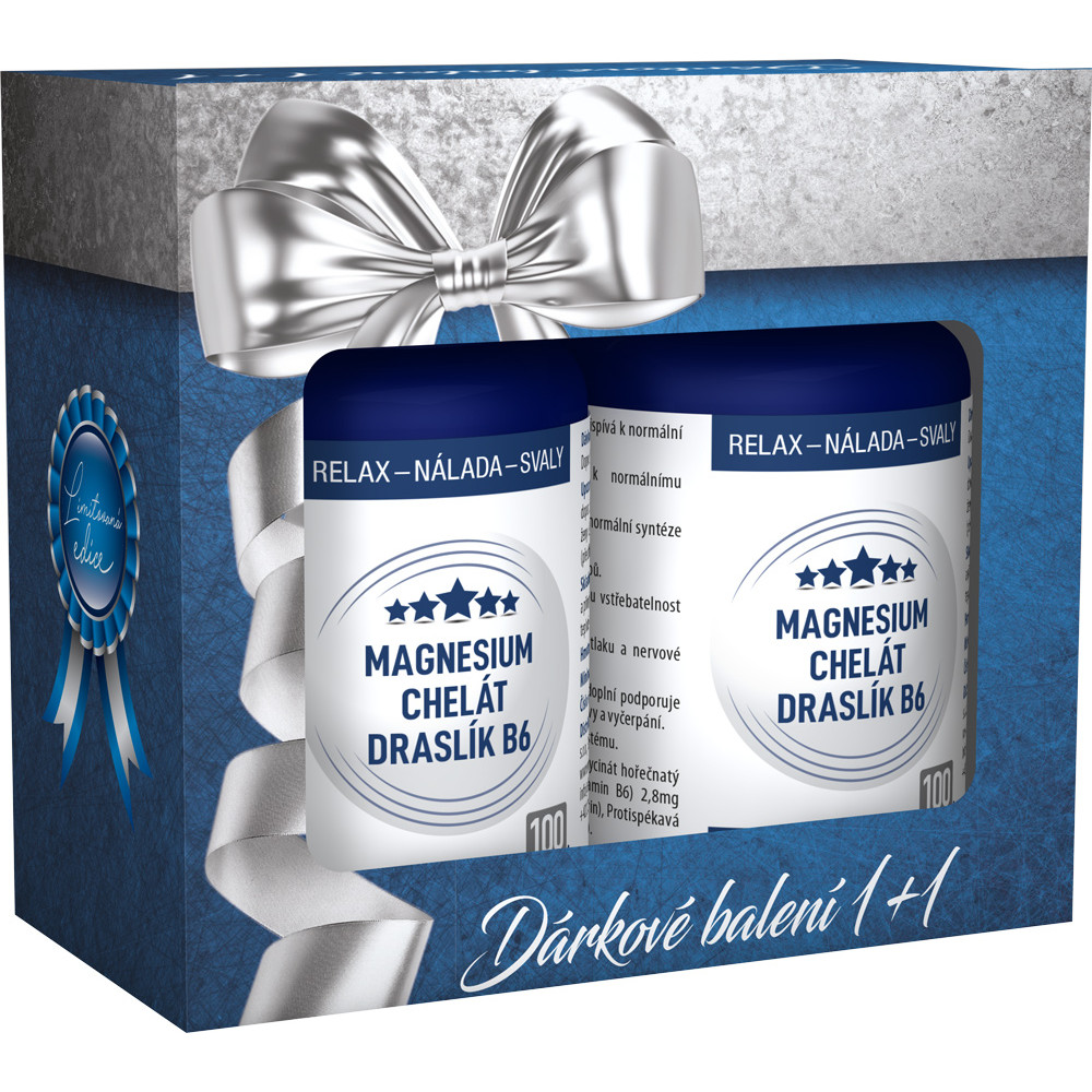 CLINICAL NUTRICOSMETICS Magnesium chelát, draslík, B6, dárkové balení 2 x 100 tablet