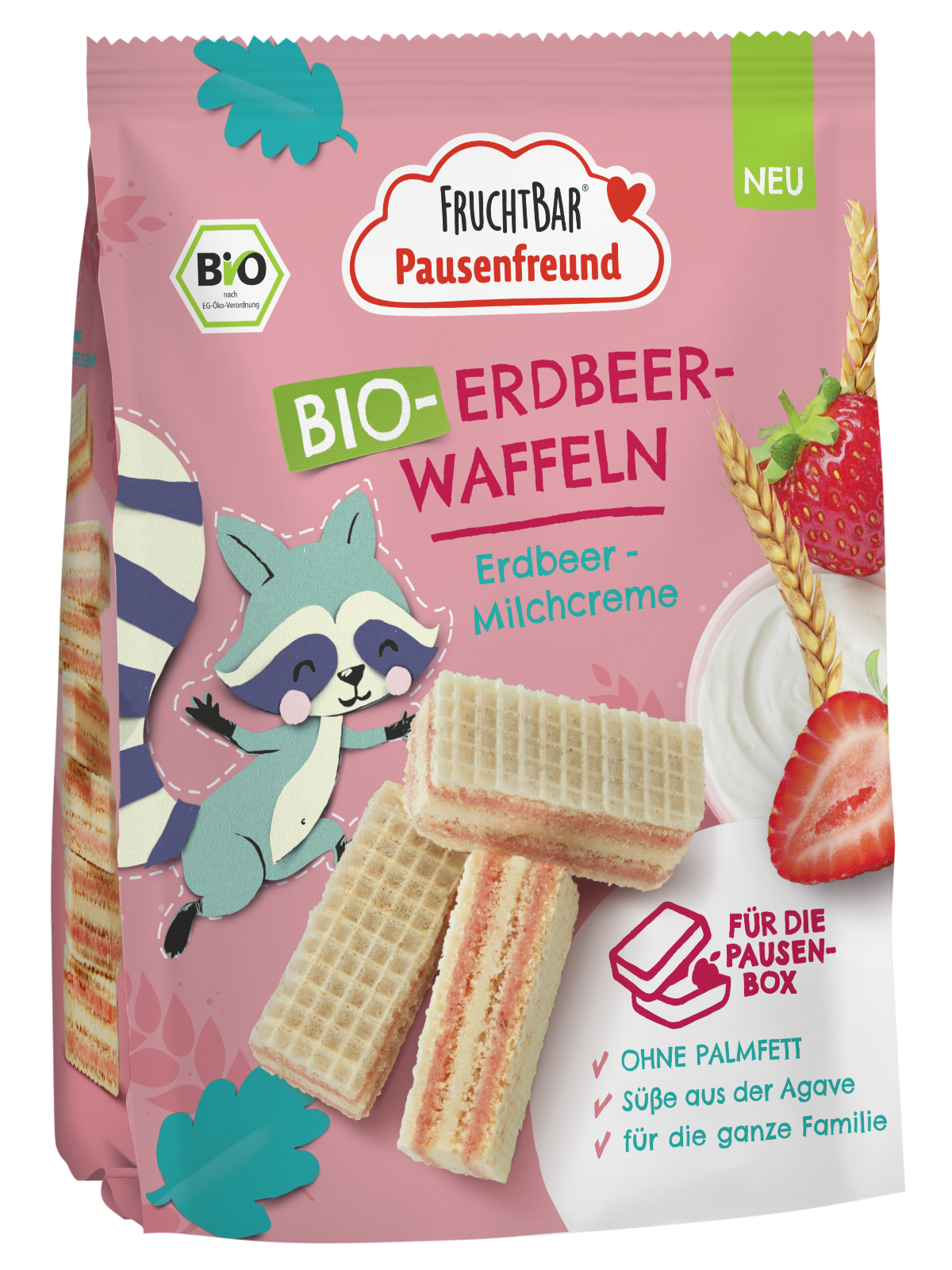 Fruchtbar BIO Waflové sušenky s jahodami 100 g