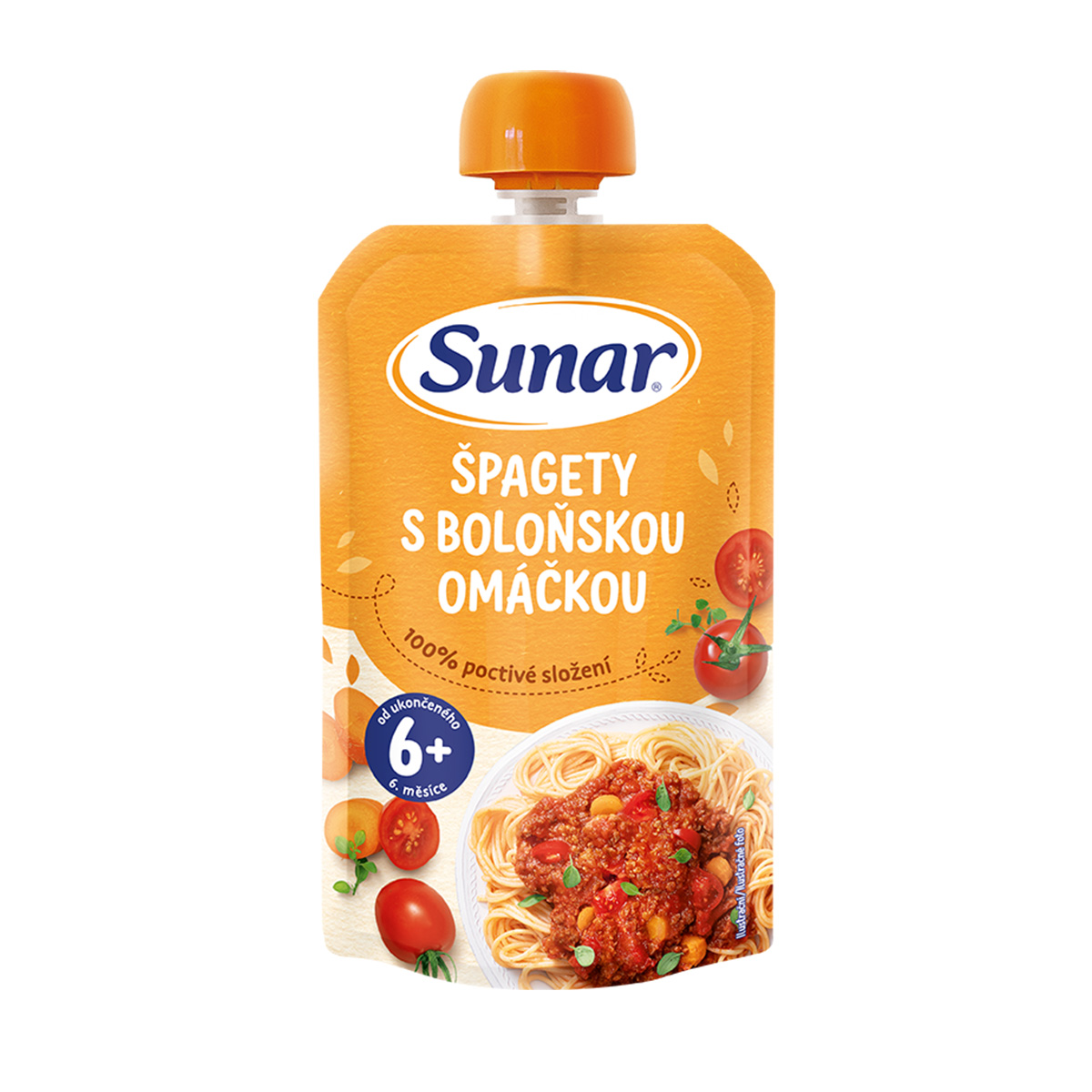 SUNAR příkrm špagety s boloňskou omáčkou 6m+ 120 g