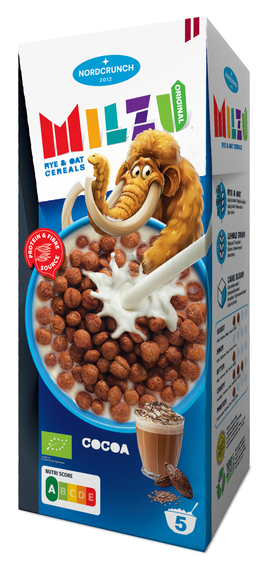 NORDCRUNCH Milzu BIO Cereální kuličky s kakaem 150 g