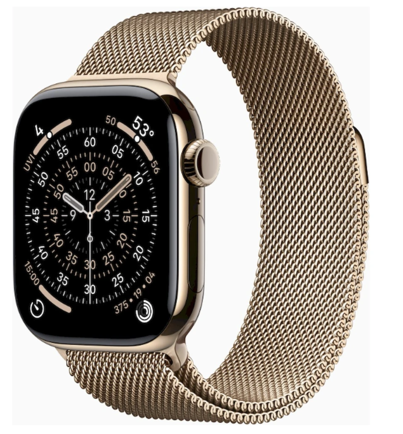 APPLE Watch 11 GPS + Cellular 42mm zlatý titan - zlatý milánský tah