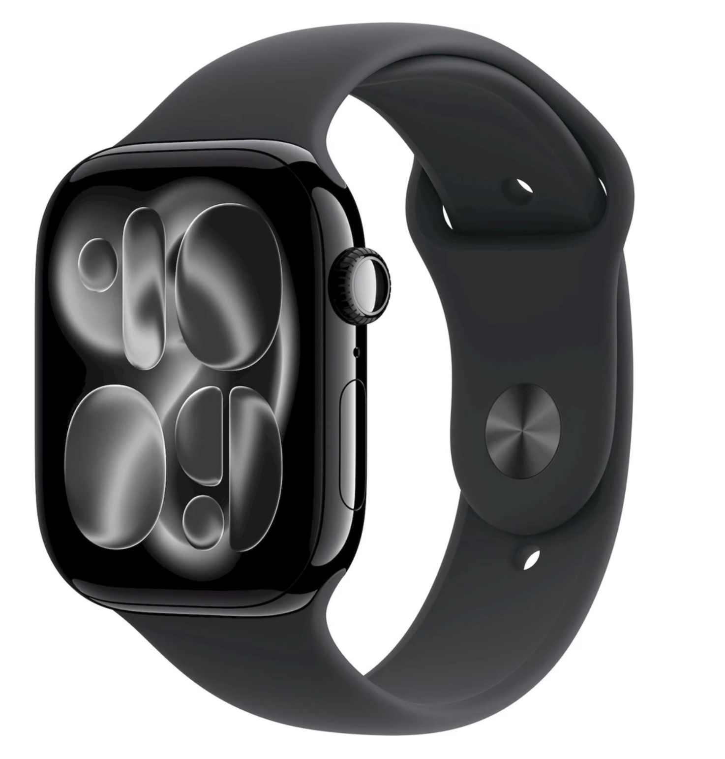APPLE Watch 11 GPS + Cellular 46mm Klavírně černý hliník s černým sportovním řemínkem - S/M
