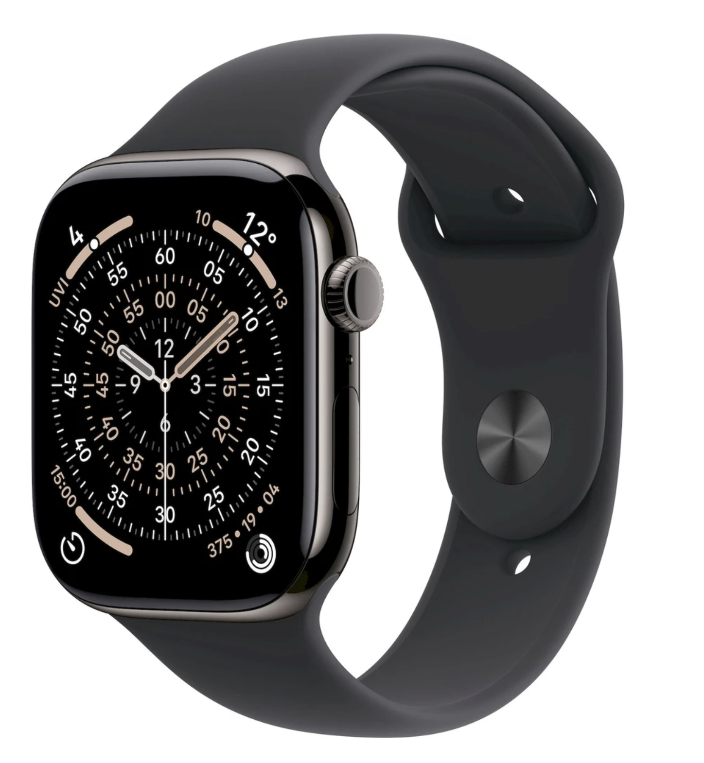 APPLE Watch 11 GPS + Cellular 46mm Břidlicově šedý titan s černým sportovním řemínkem - M/L