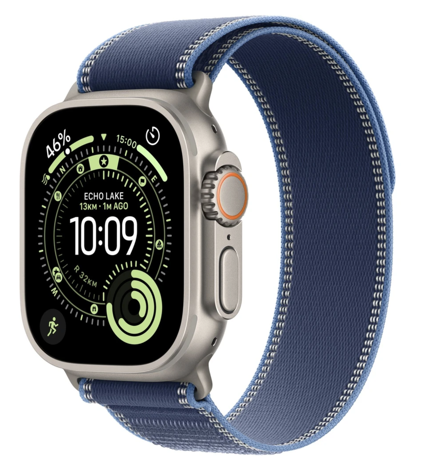 APPLE Watch Ultra 3 GPS + Cellular 49mm přírodní titan - modrý/jasně modrý trailový tah - S/M