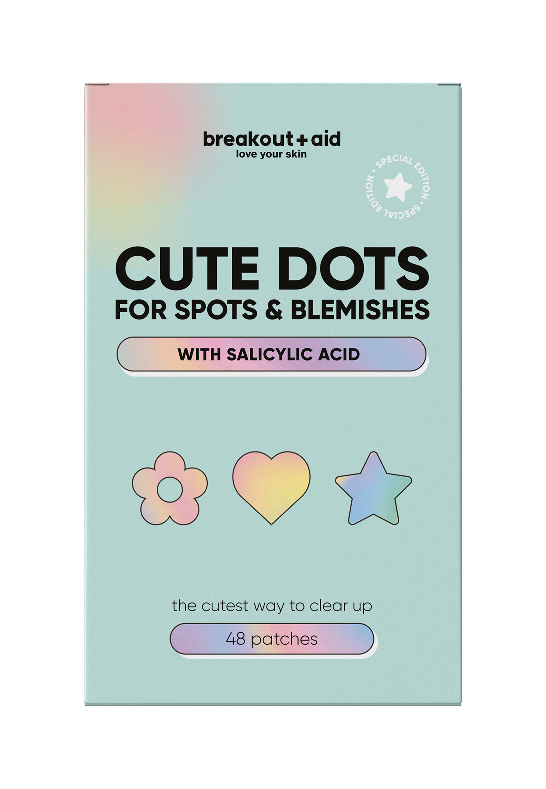 BREAKOUT+AID Náplasti na lokální ošetření akné s kyselinou salicylovou CUTE EDITION 48 ks