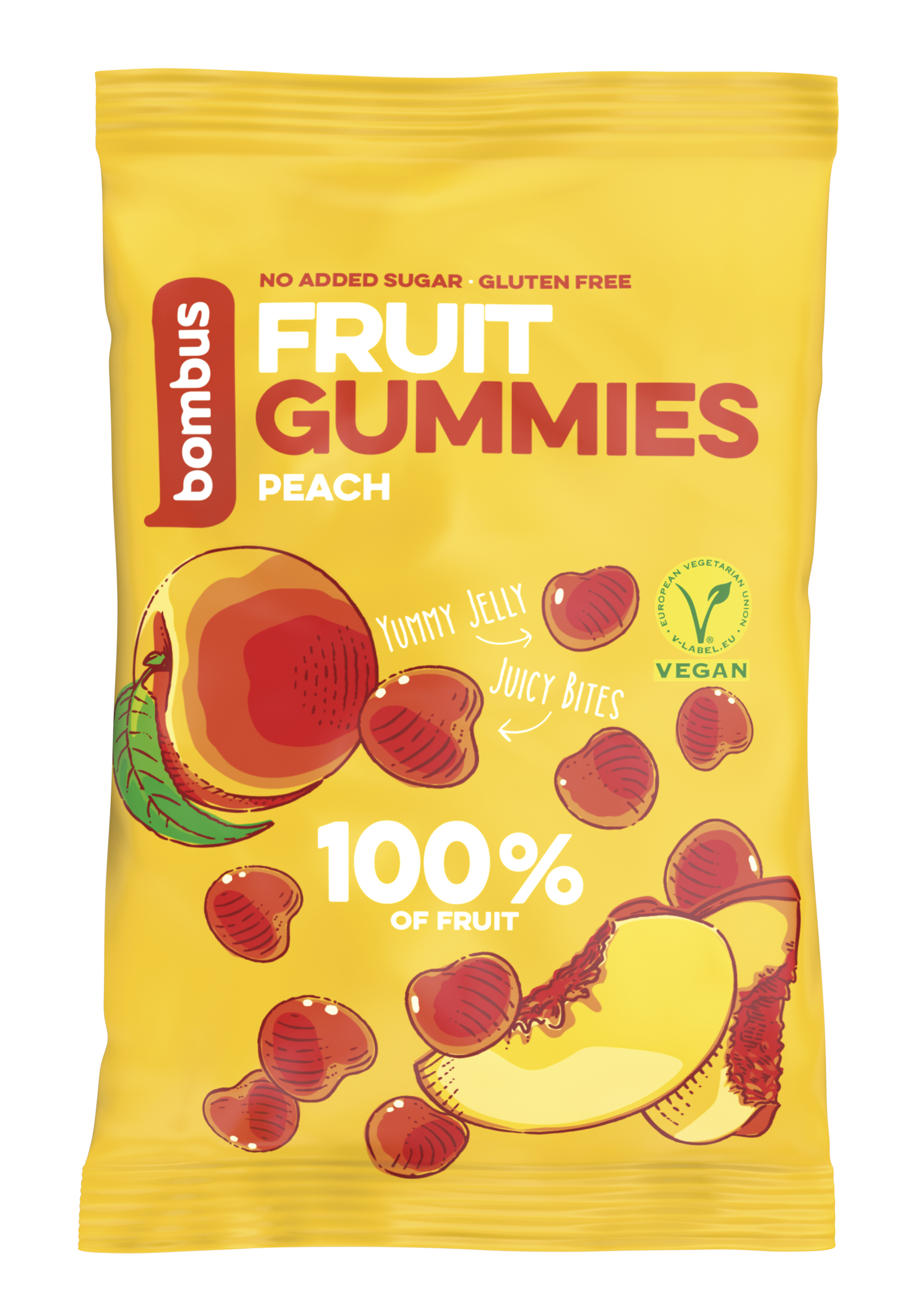 BOMBUS Fruit Gummies Broskev 35 g