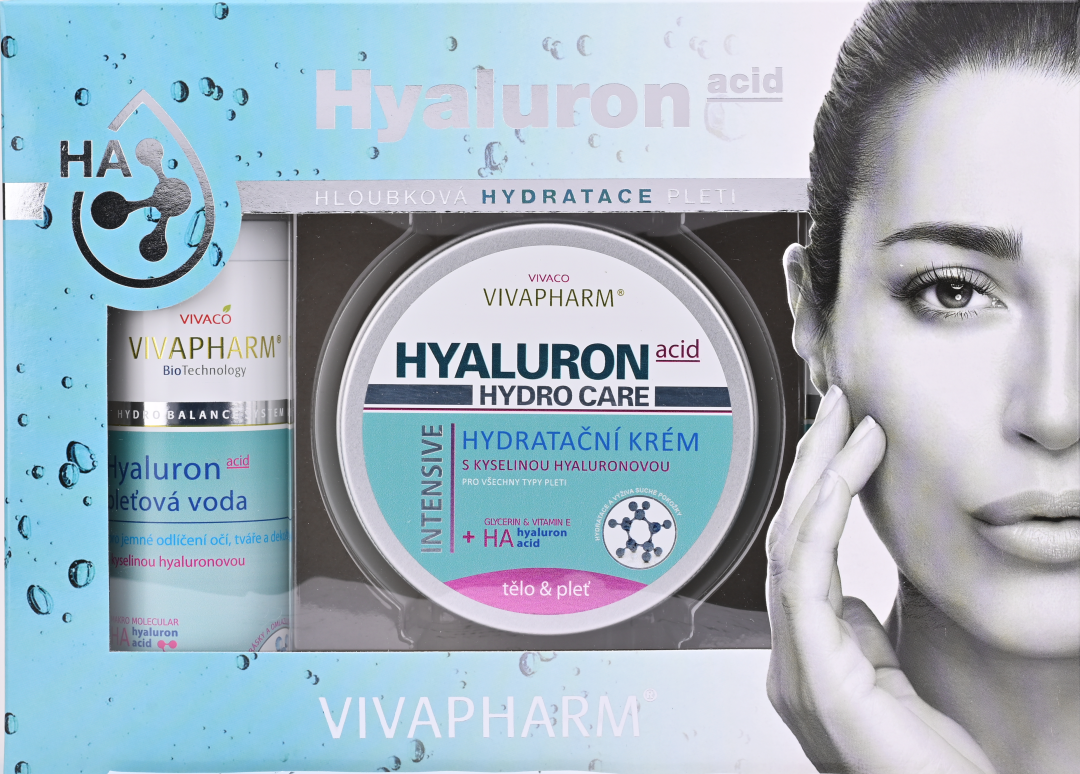 Fotografie VIVACO Dárková kazeta kosmetiky s kyselinou hyaluronovou