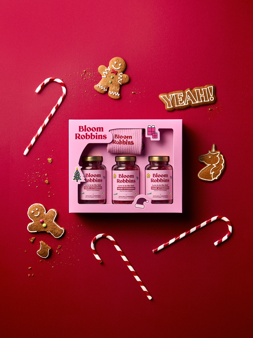 BLOOM ROBBINS Vánoční trio love is in the hair gumídci 180 ks