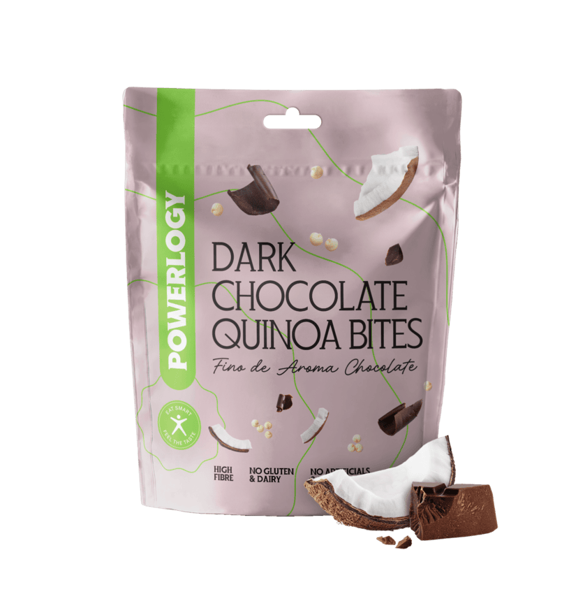 POWERLOGY Dark Chocolate Quinoa Bites 100 g