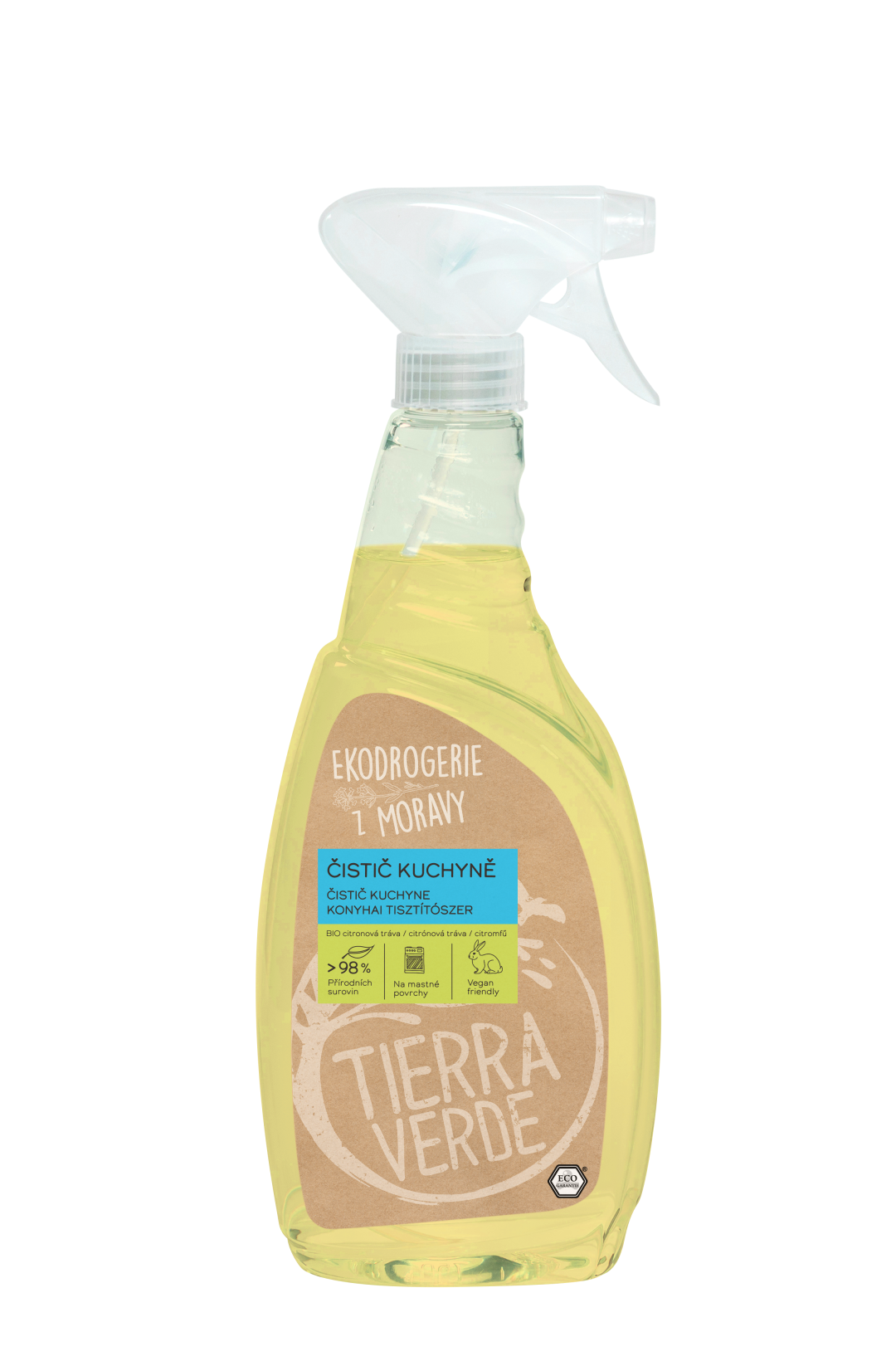 TIERRA VERDE Čistič kuchyně s BIO silicí citronové trávy (rozprašovač) 750 ml