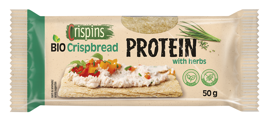 BIO proteinový křehký plátek s bylinkami
