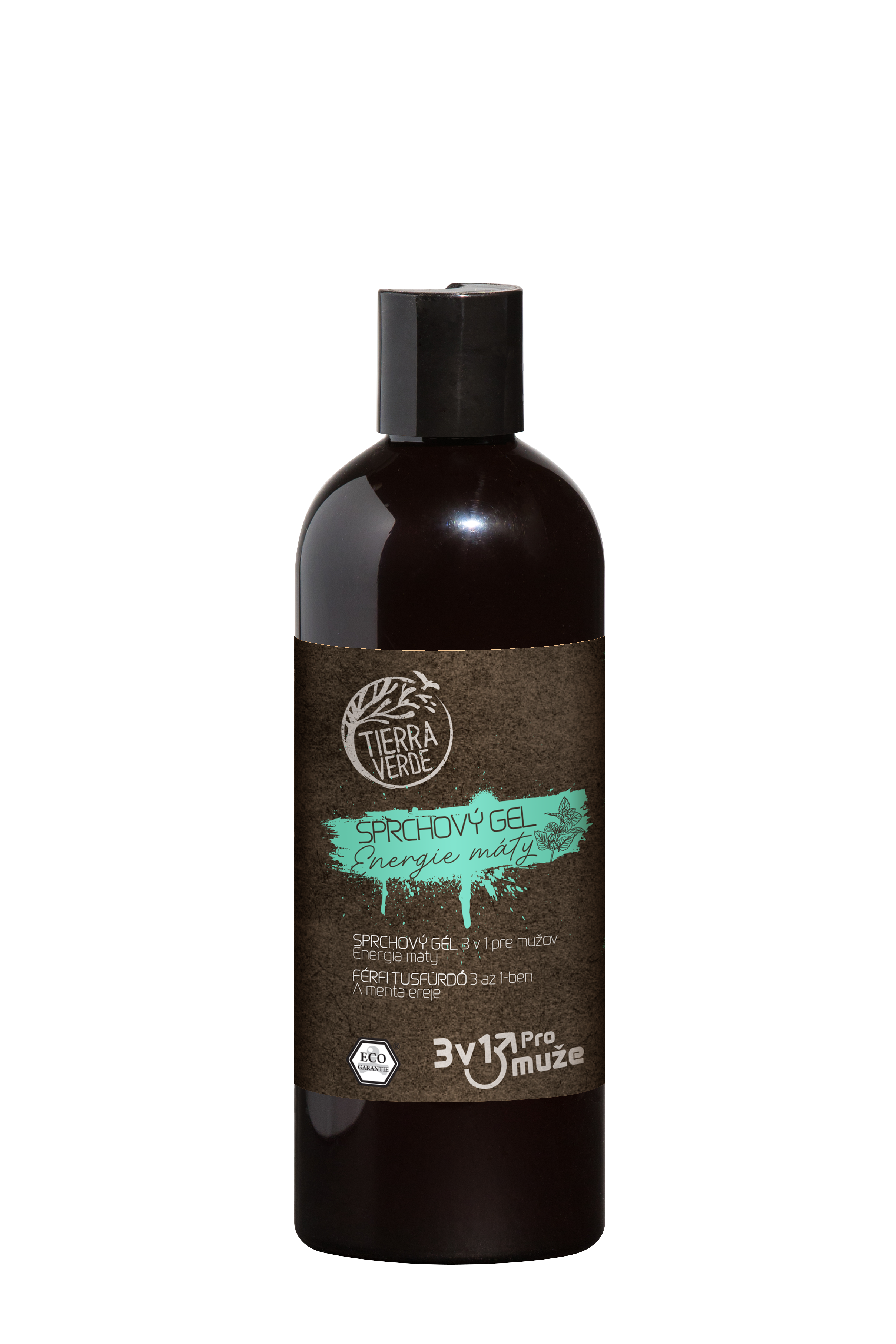 TIERRA VERDE Sprchový gel pro muže Energie máty (lahev) 500 ml