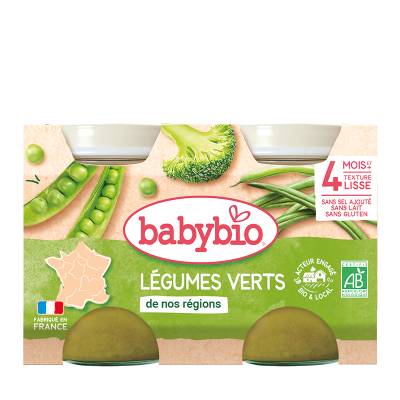 Babybio zelená zelenina 2 x 130 g
