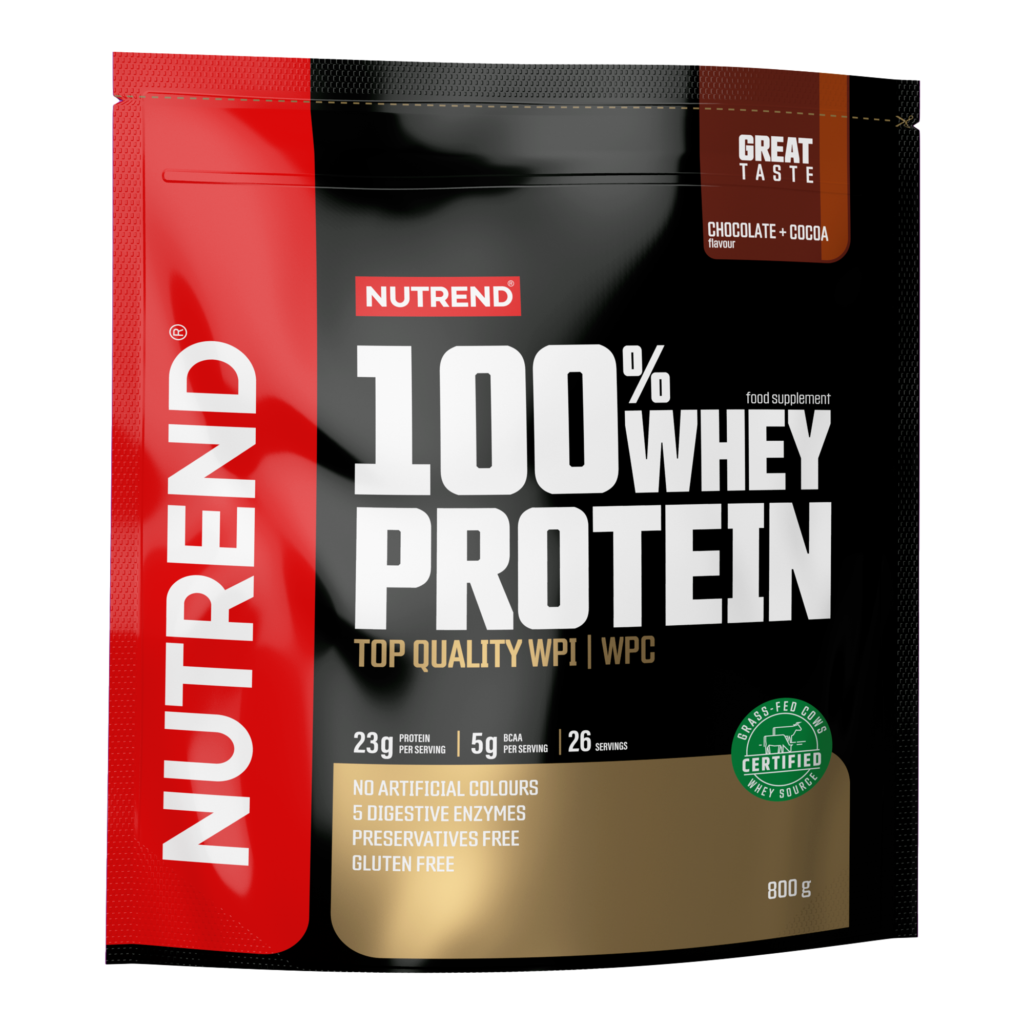 Fotografie NUTREND 100% Whey Protein Čokoláda + Kakao 800 g