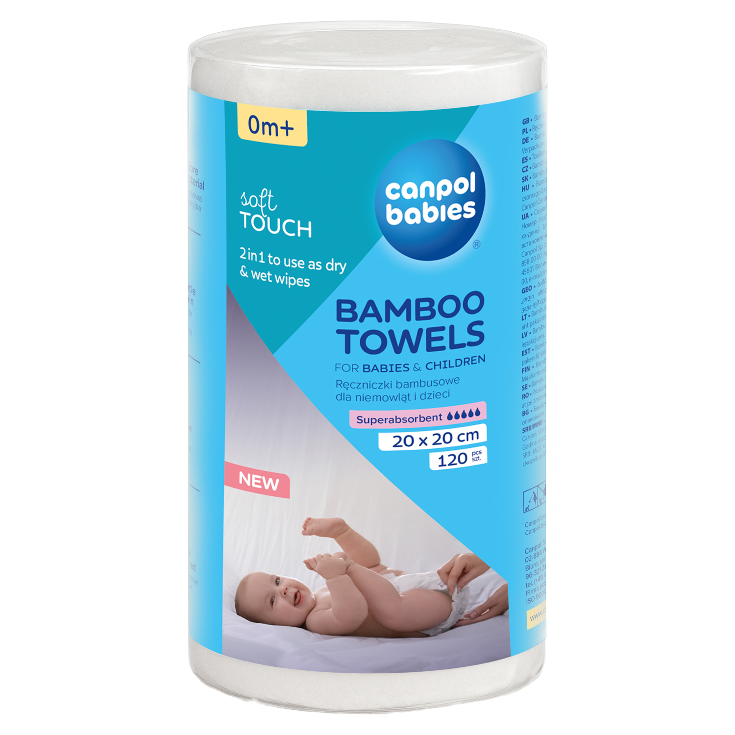 CANPOL BABIES Jednorázové bambusové ručníky 120 ks