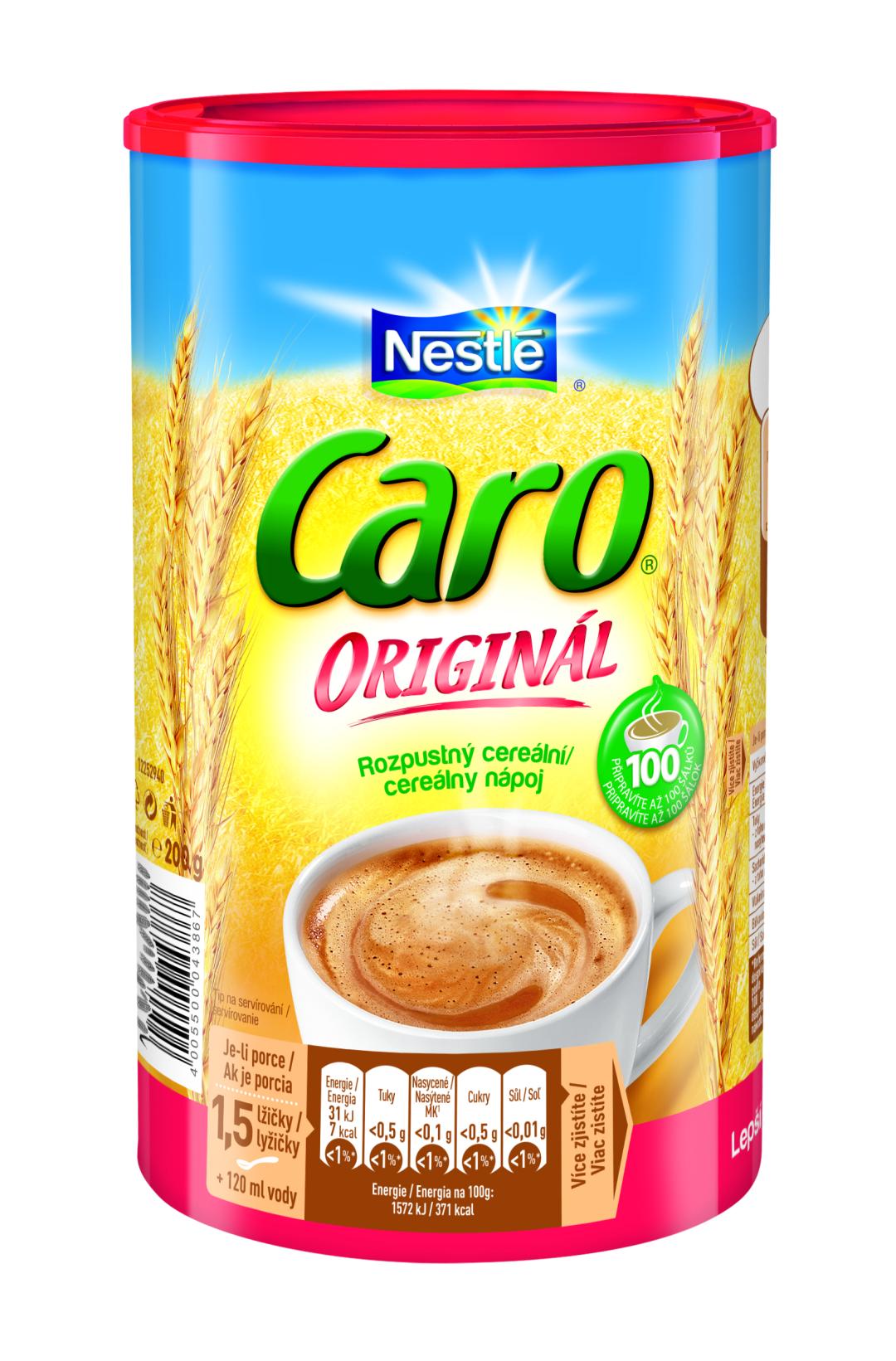 Fotografie NESTLÉ CARO rozpustný cereální nápoj ORIGINAL 200 g