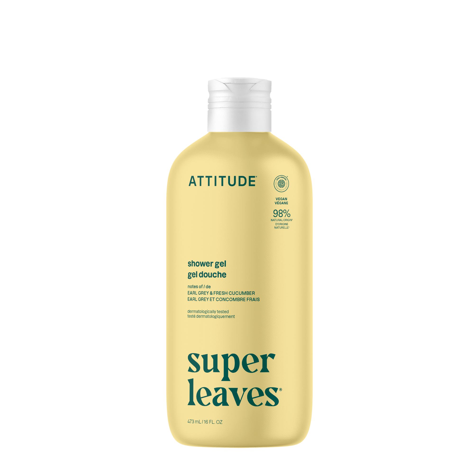 ATTITUDE Super leaves Sprchový gel - Earl Grey a okurka 473 ml