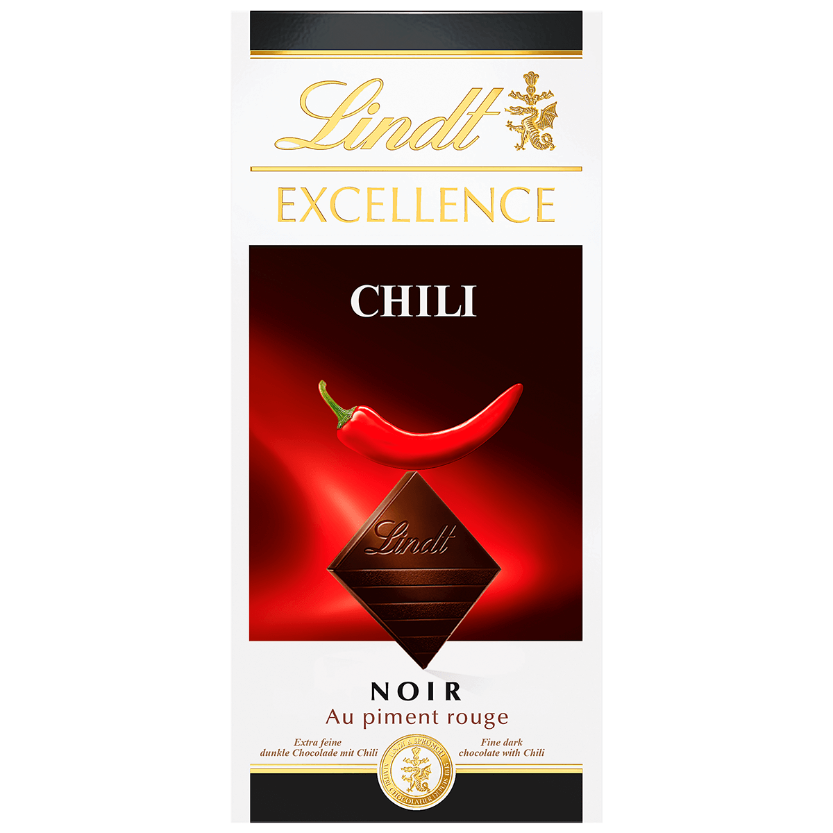 Fotografie LINDT Čokoláda EXCELLENCE Hořká s chilli extraktem 100 g