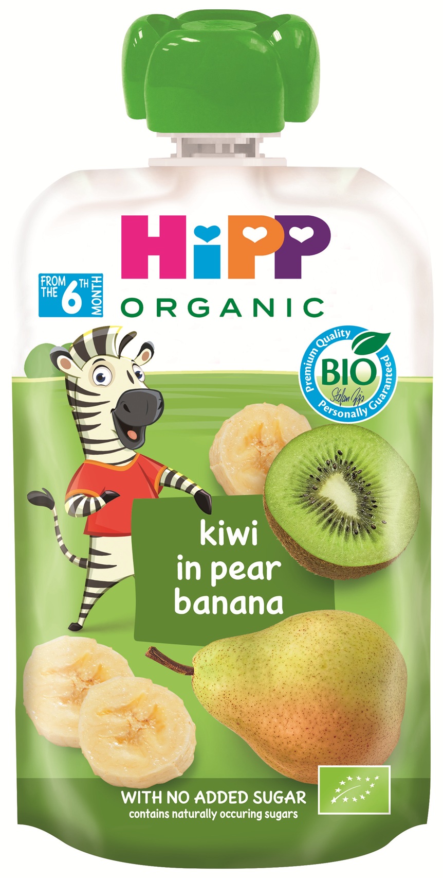 HiPP BIO Hippis 100% ovoce Hruška-Banán-Kiwi 100 g