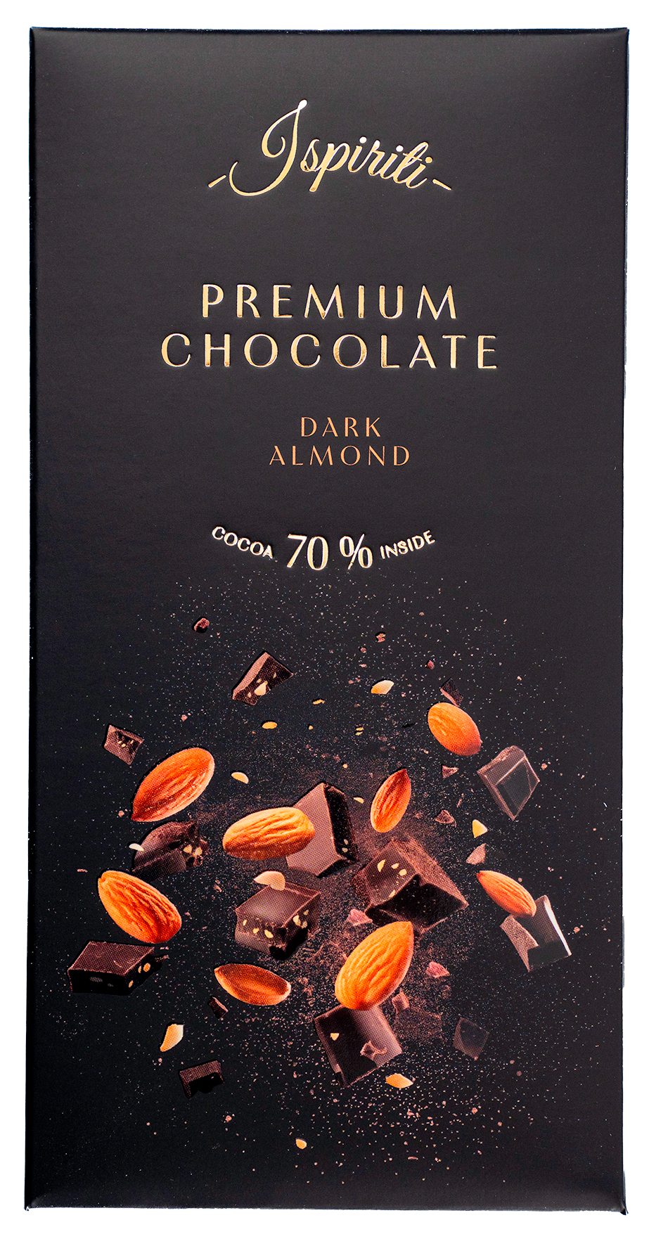 Hořká čokoláda 70% s kousky mandlí