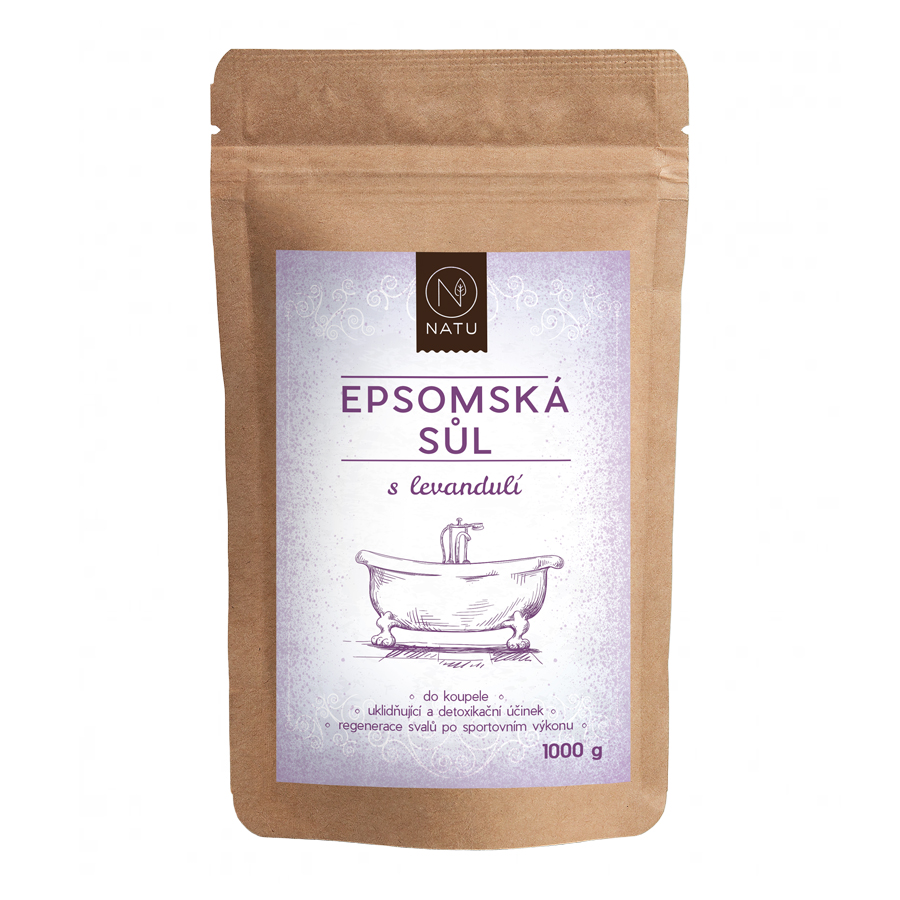 NATU Epsomská sůl s levandulí 1000 g