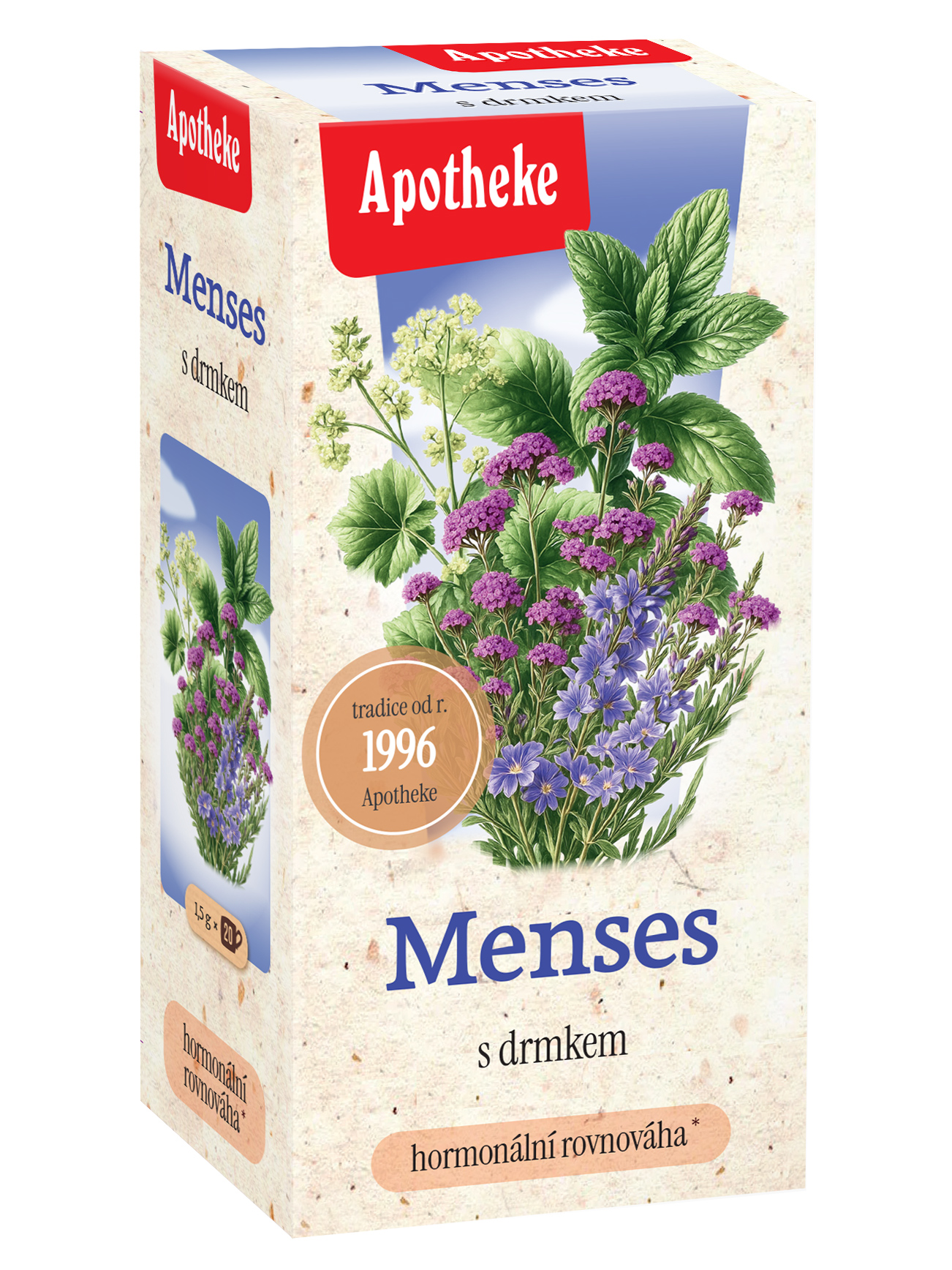 Fotografie APOTHEKE Čaj Menses s drmkem 20 x 1.5 g