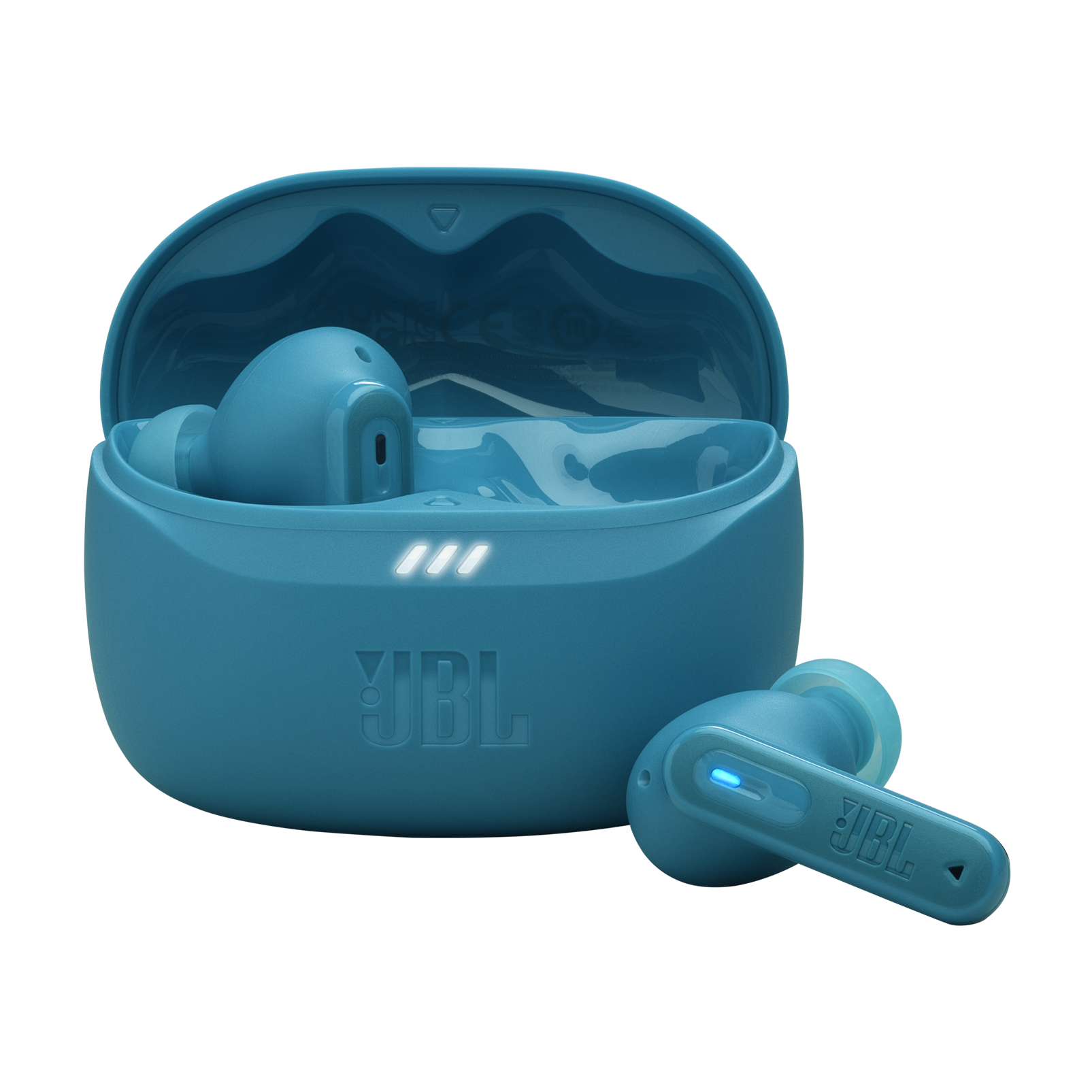 Fotografie JBL Tune Beam2 Teal, TWS sluchátka s potlačením hluku