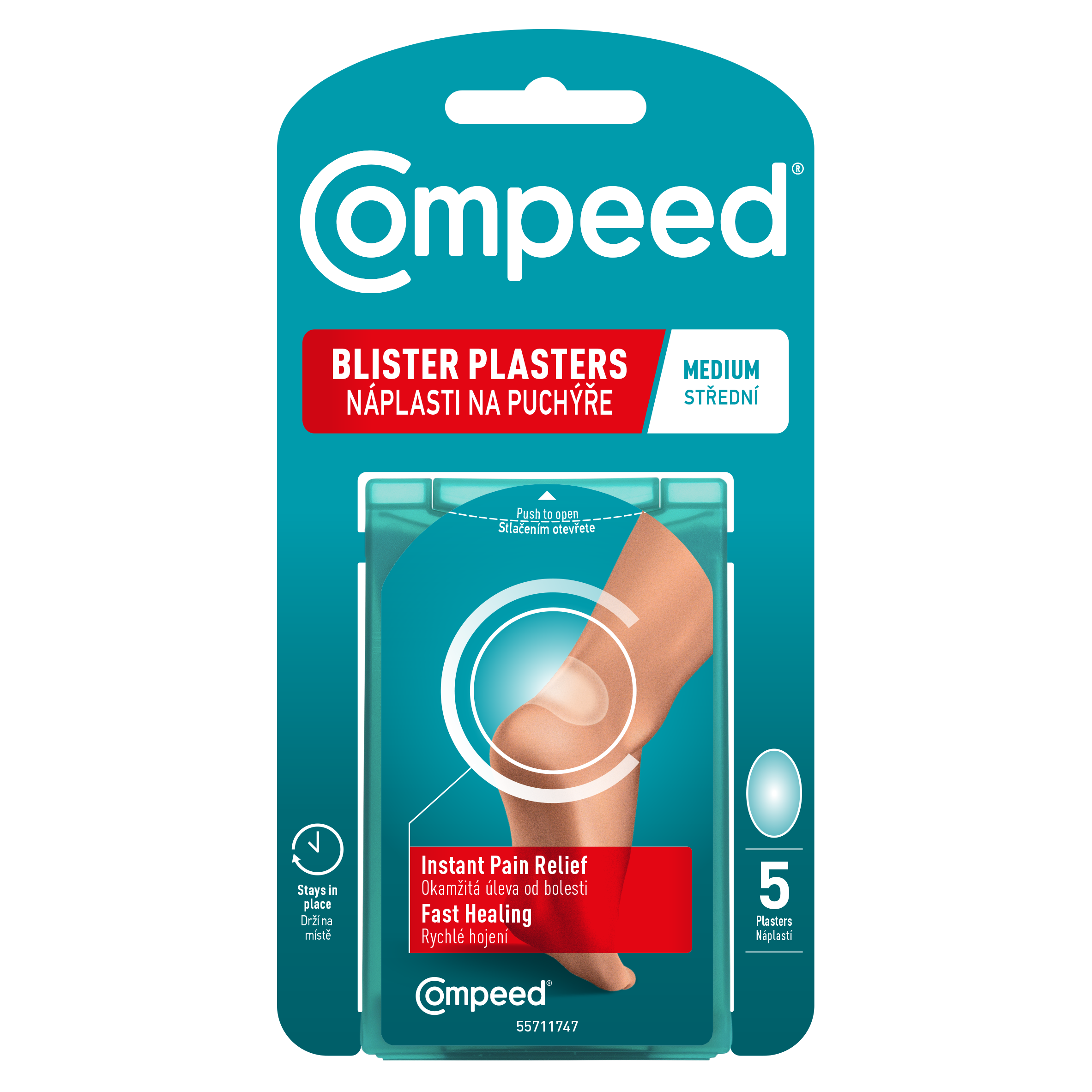 Fotografie COMPEED Náplast na puchýře střední 5 ks