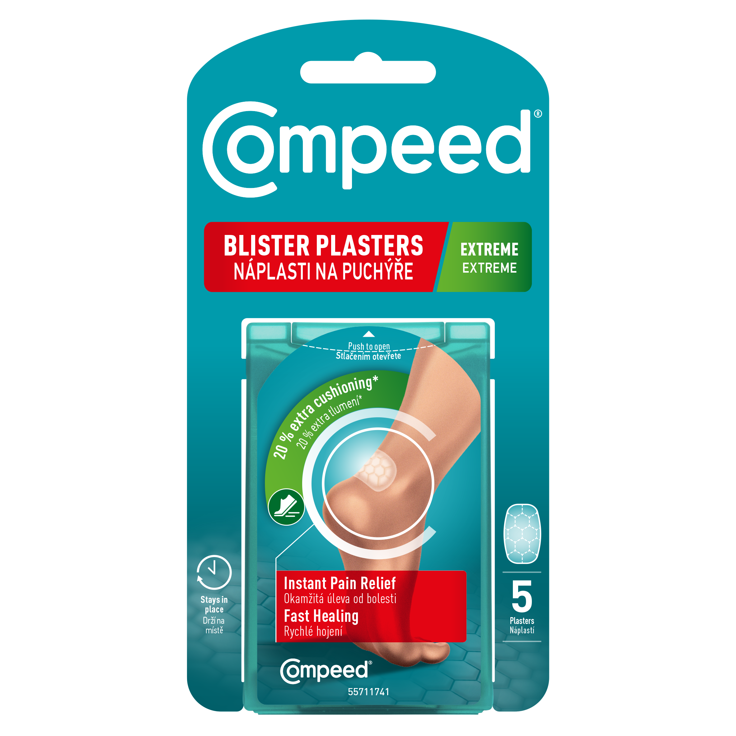 Fotografie COMPEED Náplast na puchýře Extreme 5 ks