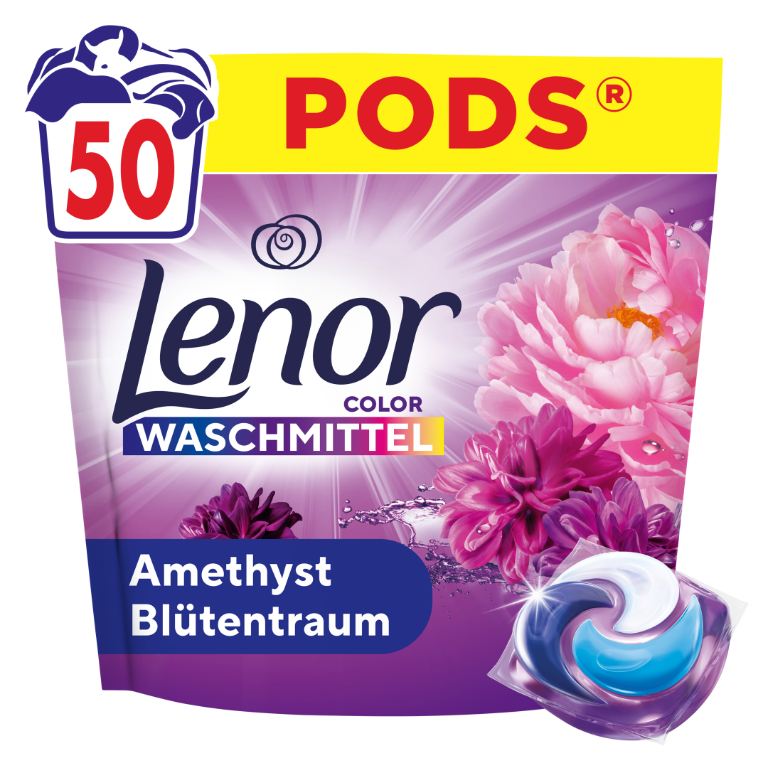 Fotografie LENOR PODS® Color Amethyst kapsle na praní 50 ks