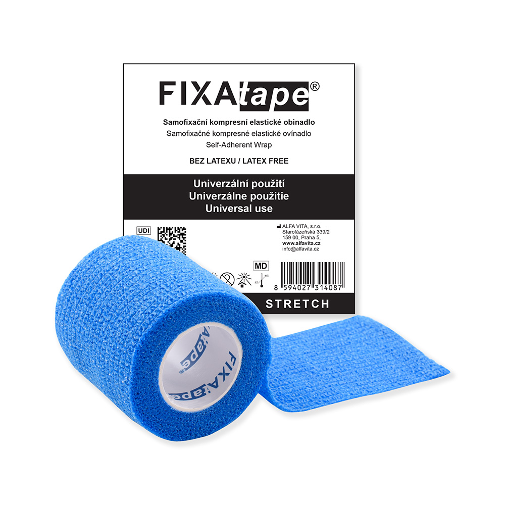 FIXATAPE STRETCH samofixační obinadlo modré 5x450cm