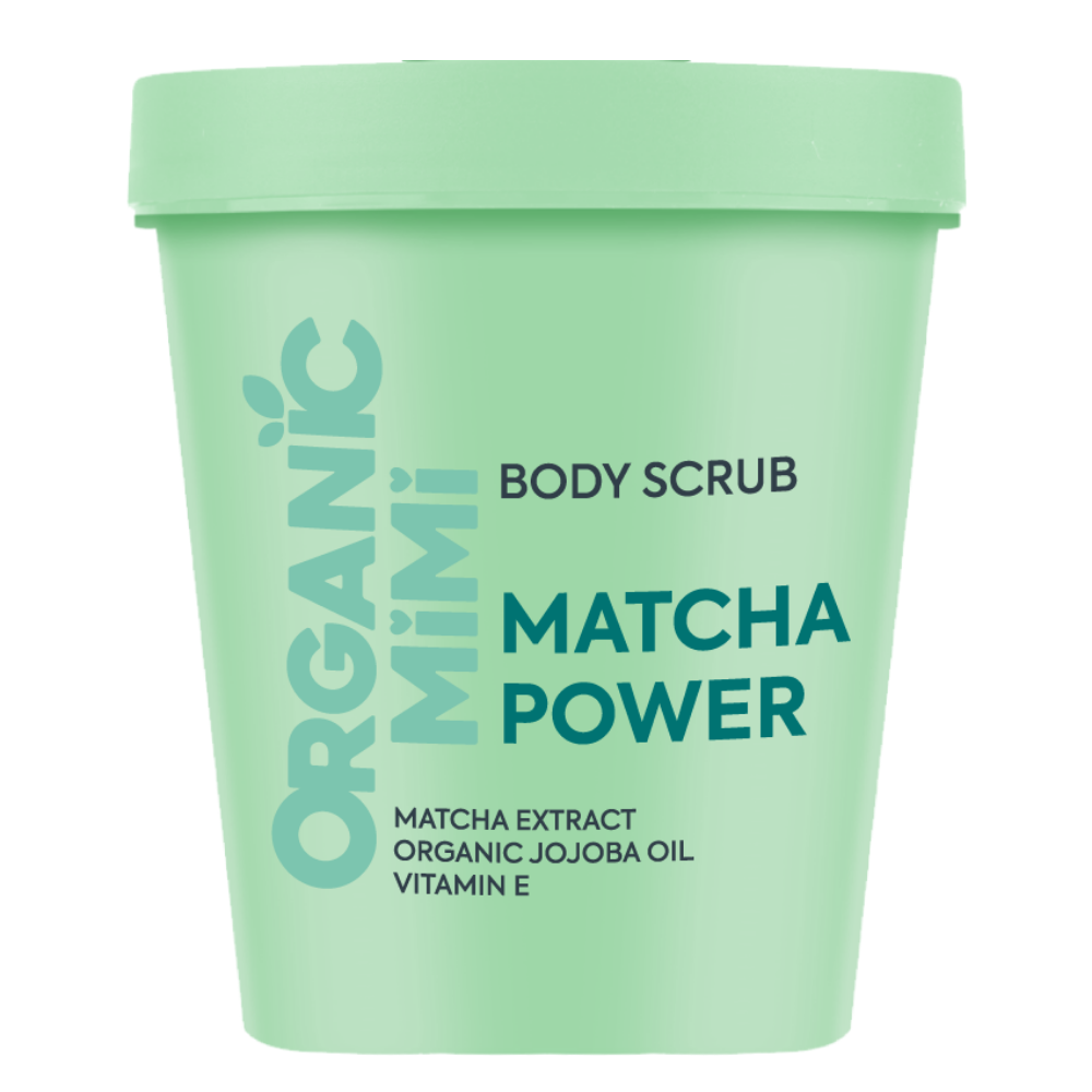 Fotografie ORGANIC MIMI Matcha Power tělový peeling 250 g