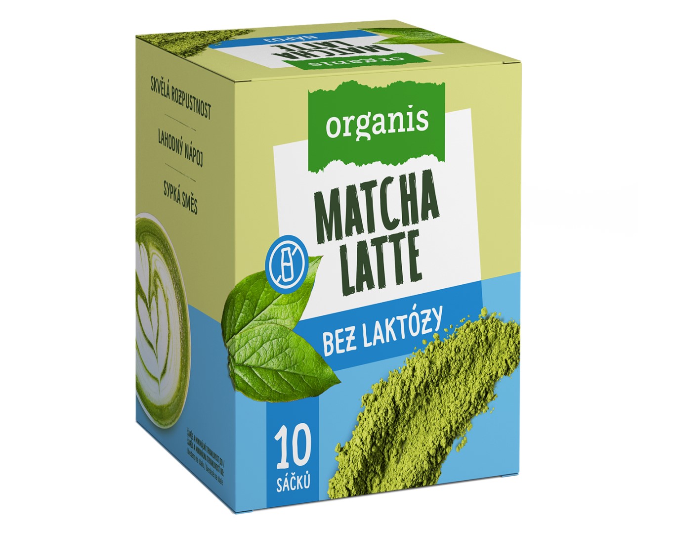 Fotografie ORGANIS Matcha Latte bez laktózy 10 x 27 g