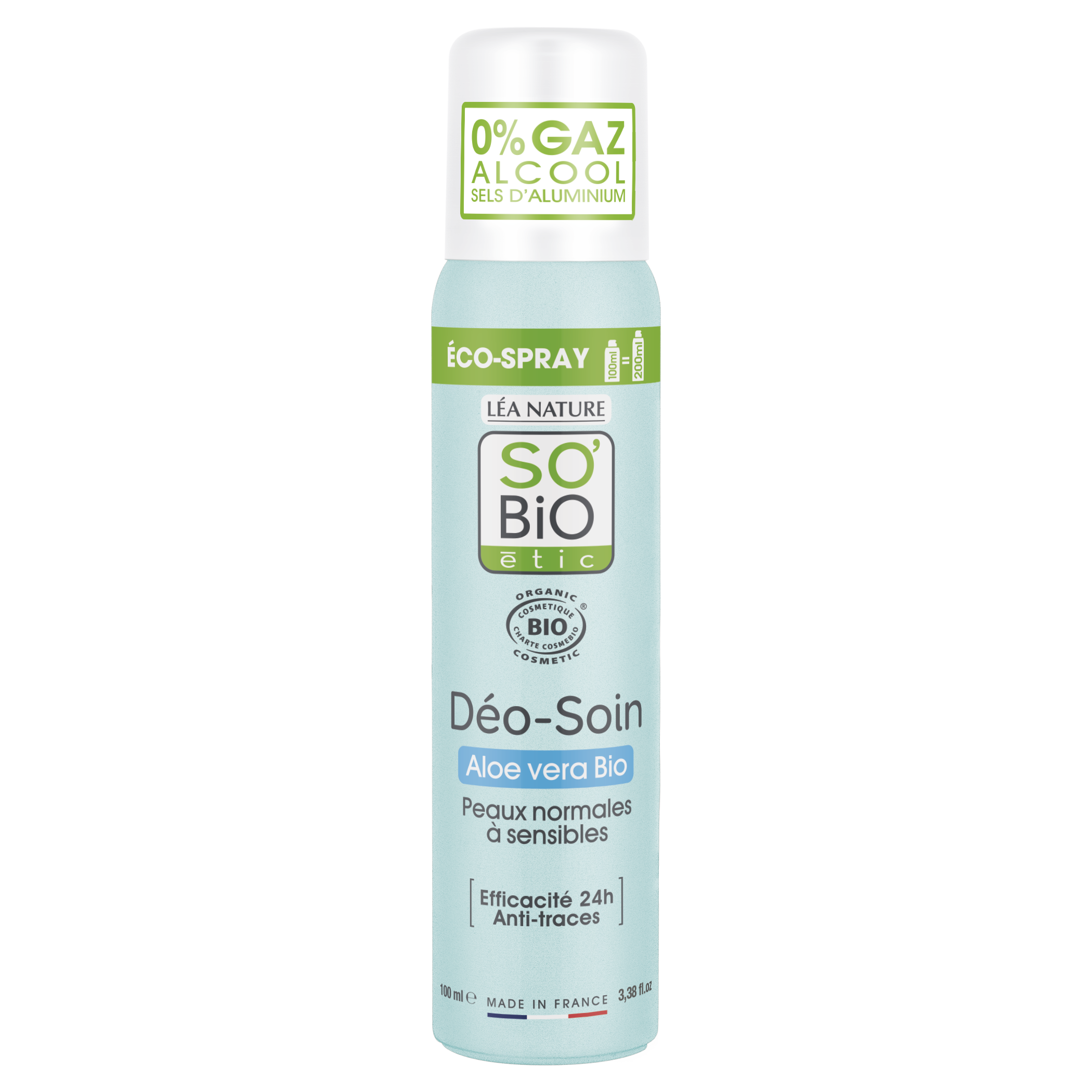 Fotografie SO´BIO ÉTIC Deodorant přírodní eco spray 24h - Aloe vera BIO 100 ml