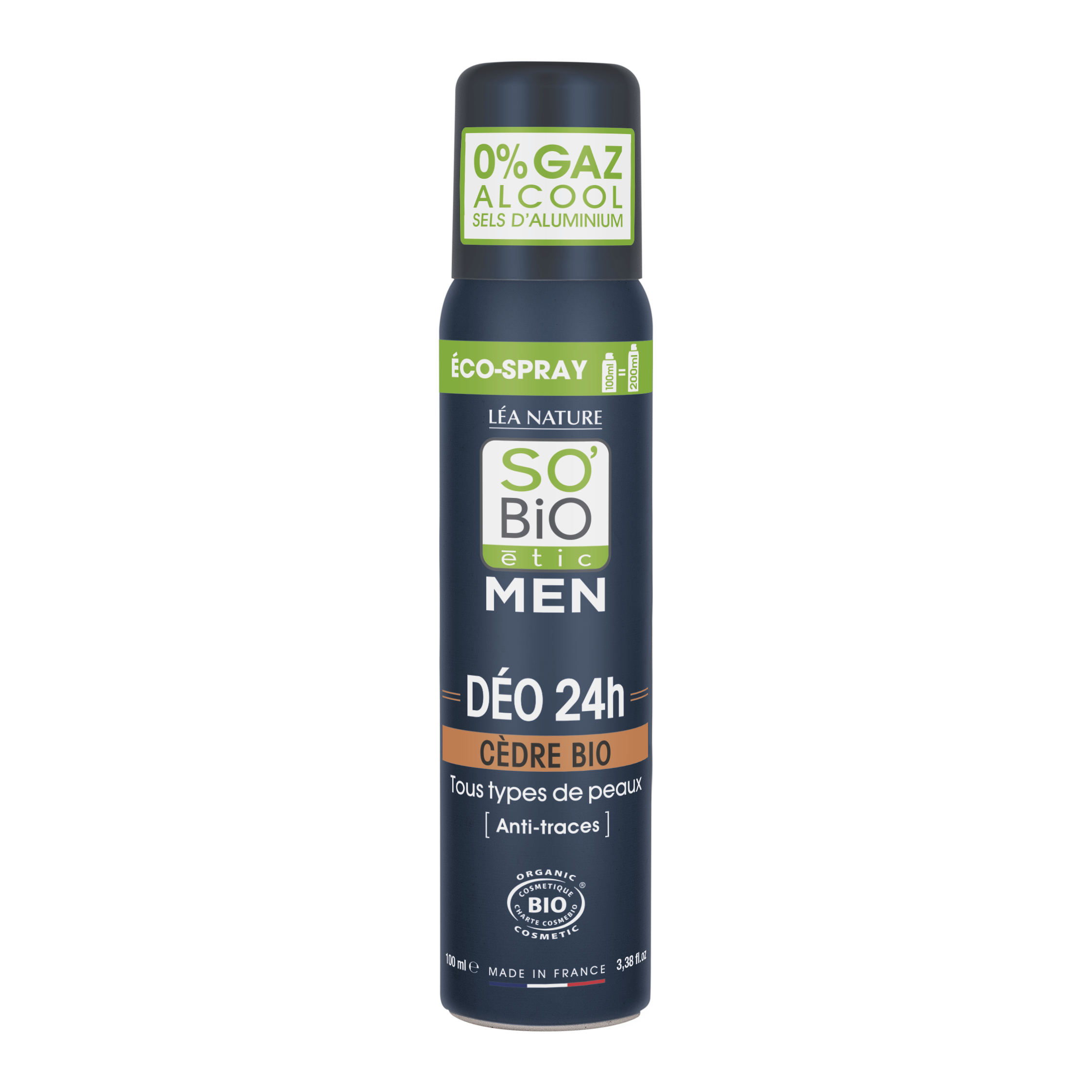 SO´BIO ÉTIC Deodorant přírodní eco spray 24h men - Cedr BIO 100 ml