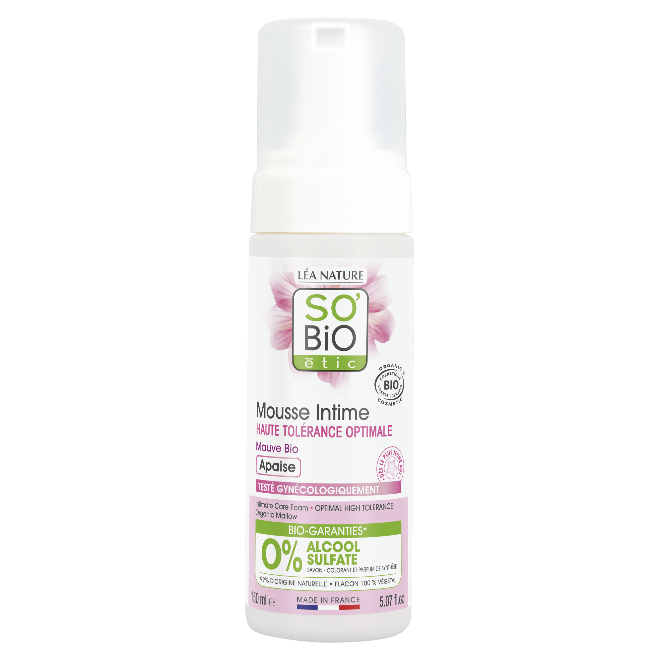 SO´BIO ÉTIC Pěna mycí pro intimní hygienu hypoalergenní BIO 150 ml